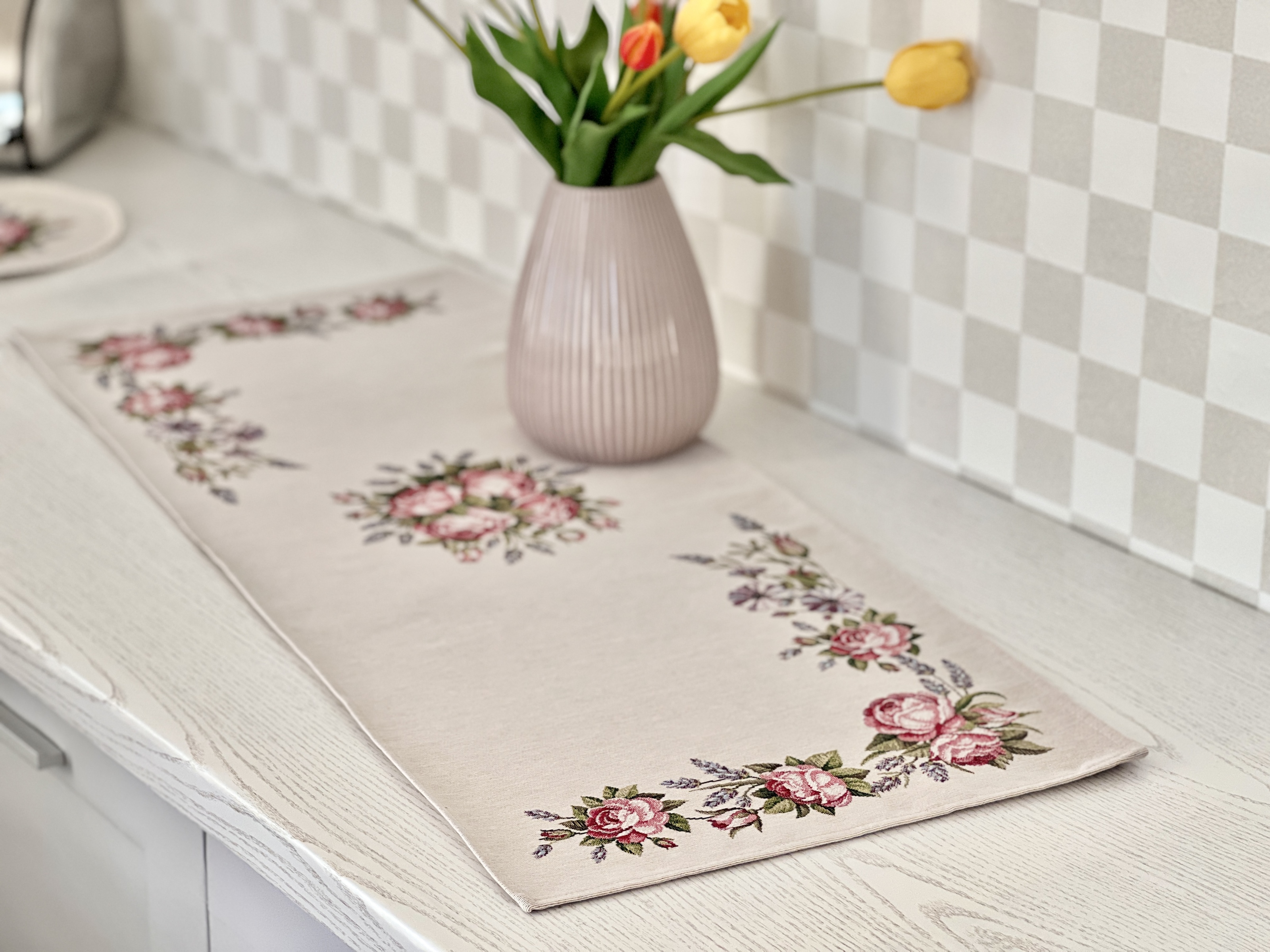 Доріжка гобеленова RUNNER1221 Limaso, 45x140, 140, 45, Прямокутна, Квітковий, Без люрексу, 75% поліестер, 22% бавовна, 3% акрил, Гобелен - фото 8