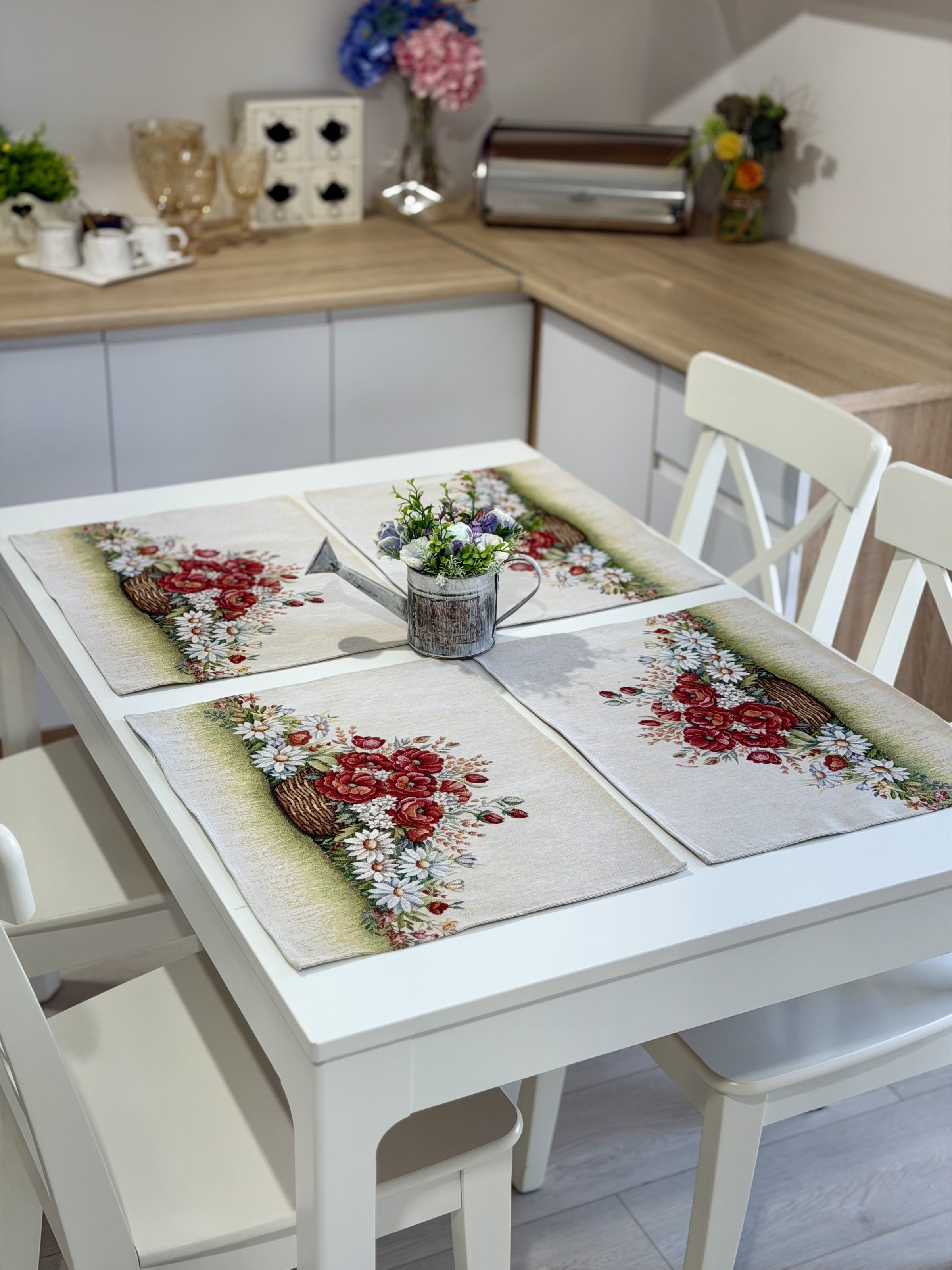 Серветка гобеленова RUNNER1409NA, 37x49, Прямокутна, Квітковий, Без люрексу, 75% поліестер, 22% бавовна, 3% акрил, Гобелен - фото 4