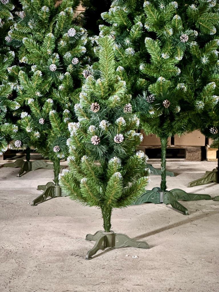 Ялинка із білим напиленням та шишками SNOWY CONE TREE, 1,0 m