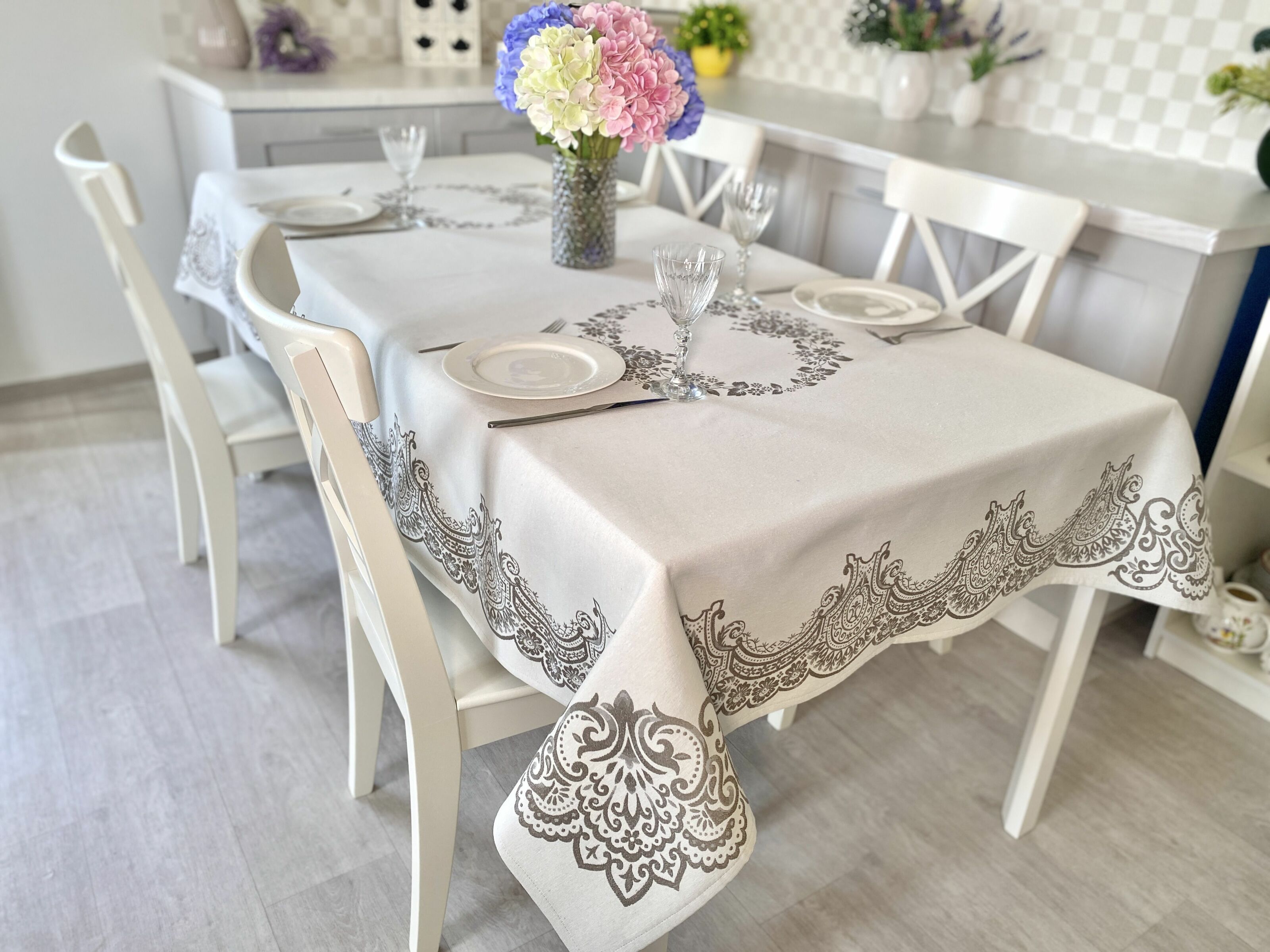Скатертина жакардова DELICIA 9, 137х280, Прямокутна, Класичний, Без люрексу, 50% поліестер, 30% акрил, 20% бавовна, Жакард - фото 10