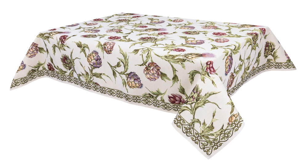 Скатертина гобеленова ARTICHOKE Limaso, 137х240, Прямокутна, Квітковий, Без люрексу, 60% поліестер, 24% бавовна, 16% акрил, Гобелен