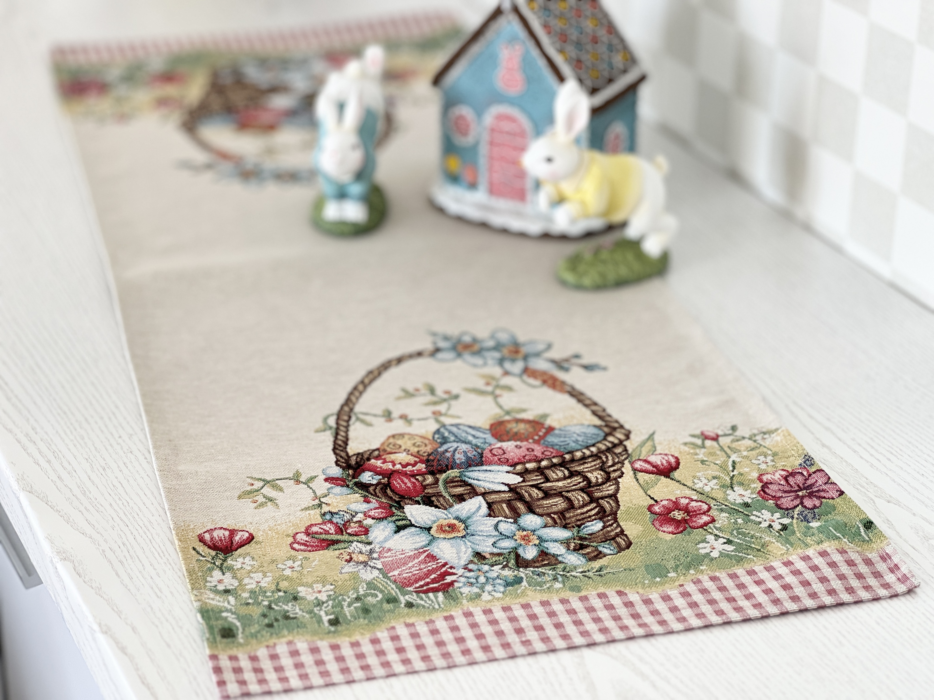 Доріжка гобеленова MAGIC EASTER Limaso, 37x100, 100, 37, Прямокутна, Великодній, Без люрексу, 75% поліестер, 22% бавовна, 3% акрил, Гобелен - фото 6