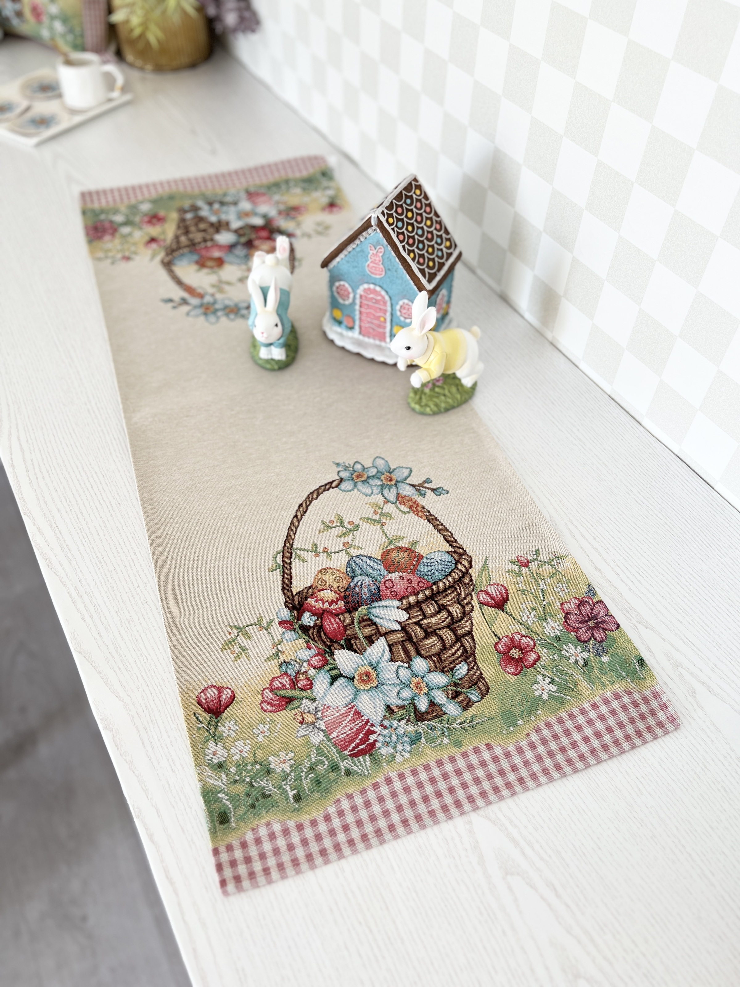 Доріжка гобеленова MAGIC EASTER Limaso, 37x100, 100, 37, Прямокутна, Великодній, Без люрексу, 75% поліестер, 22% бавовна, 3% акрил, Гобелен - фото 4