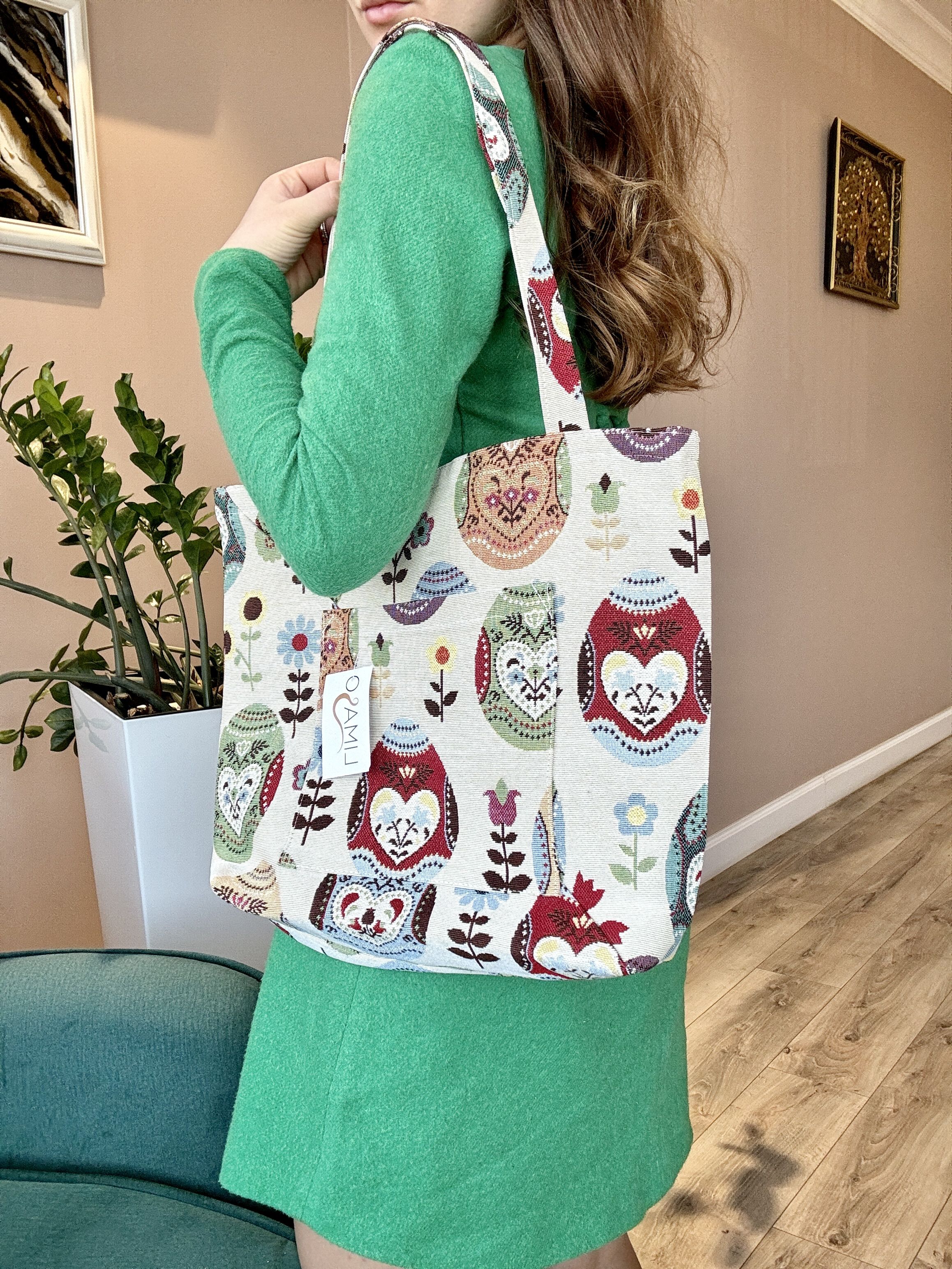Сумка гобеленова EDEN126 Limaso, 36x36, Великодній, Без люрексу, 75% поліестер, 22% бавовна, 3% акрил, Гобелен - фото 2