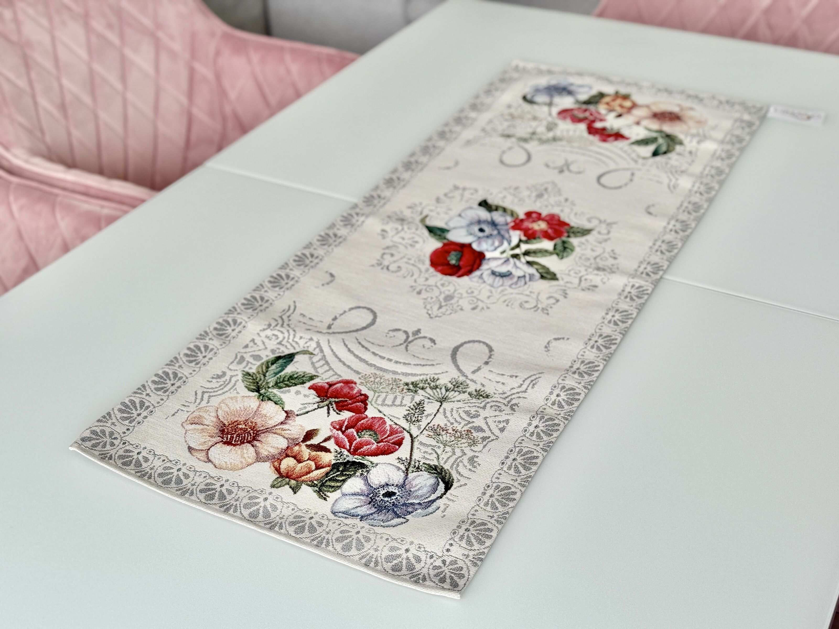 Доріжка гобеленова MANDALAS FLOWERS Limaso, 37x100, 100, 37, Прямокутна, Квітковий, Без люрексу, 40% поліестер, 60% бавовна, Гобелен - фото 6