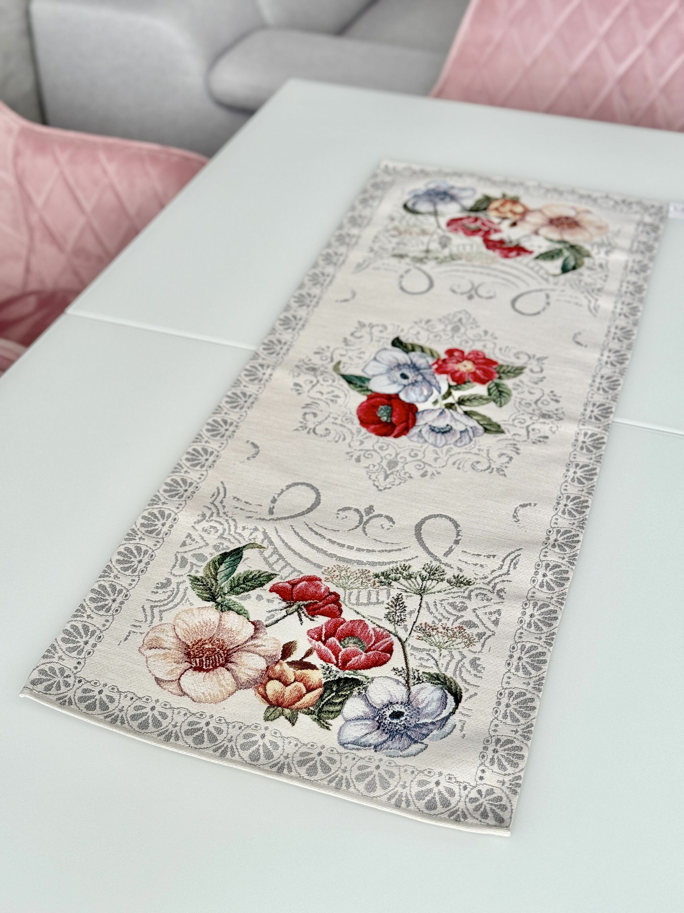 Доріжка гобеленова MANDALAS FLOWERS Limaso, 37x100, 100, 37, Прямокутна, Квітковий, Без люрексу, 40% поліестер, 60% бавовна, Гобелен - фото 4
