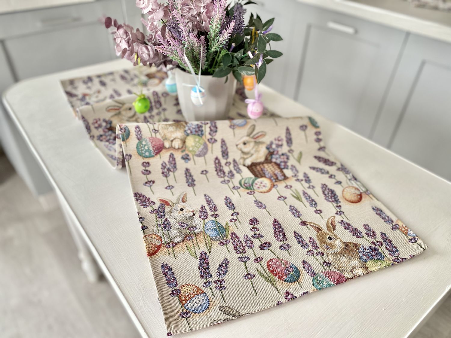 Доріжка гобеленова EDEN1018B Limaso, 45x140, 140, 45, Прямокутна, Великодній, Без люрексу, 75% поліестер, 22% бавовна, 3% акрил, Гобелен - фото 6