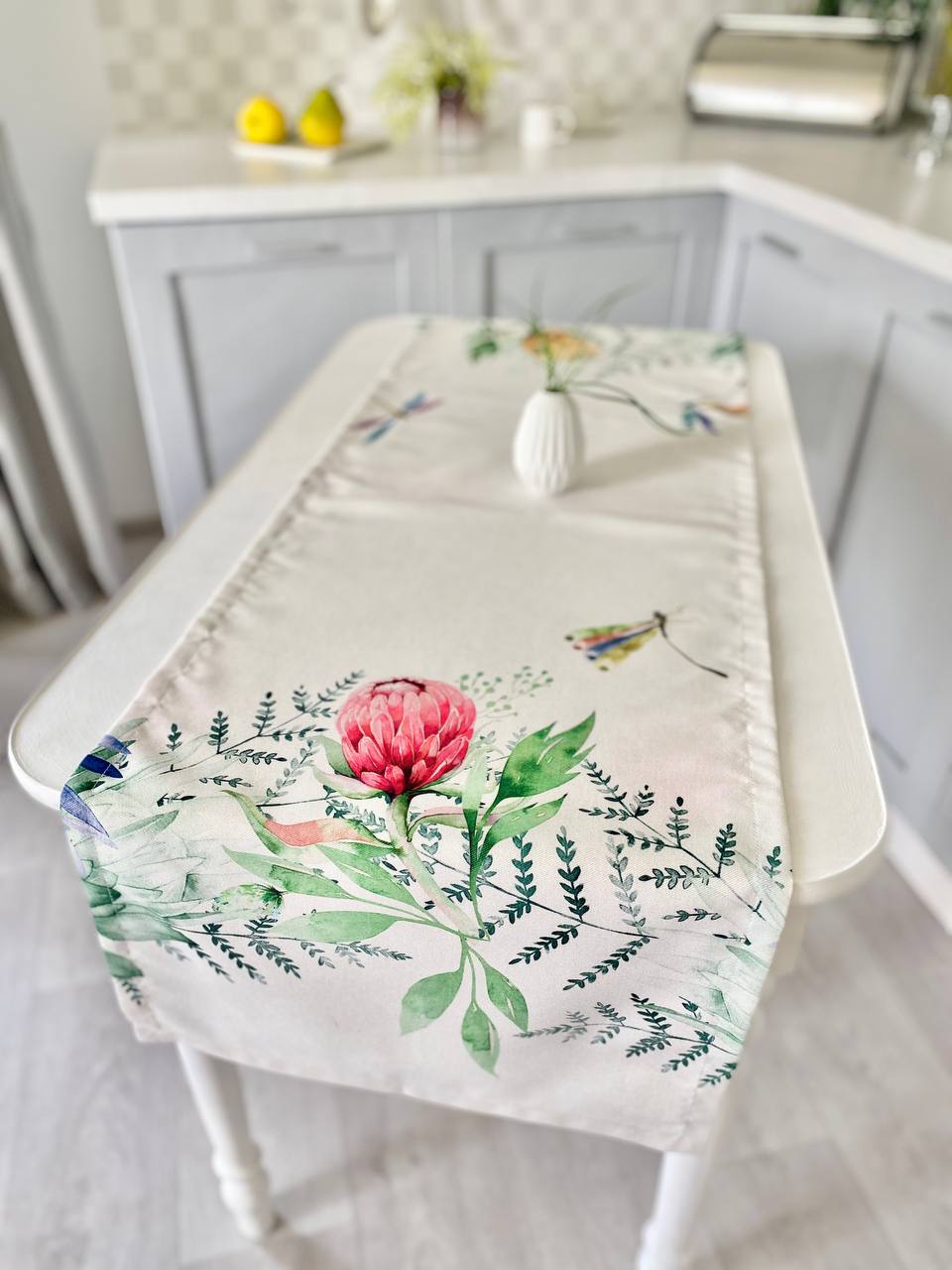 Доріжка з водовідштовхуючим покриттям MANTEL PROTEA, 40x100, Прямокутна, Квітковий, З водовідштовхуючим покриттям, 75% бавовна, 25% поліестер, Водовідштовхуючий - фото 4