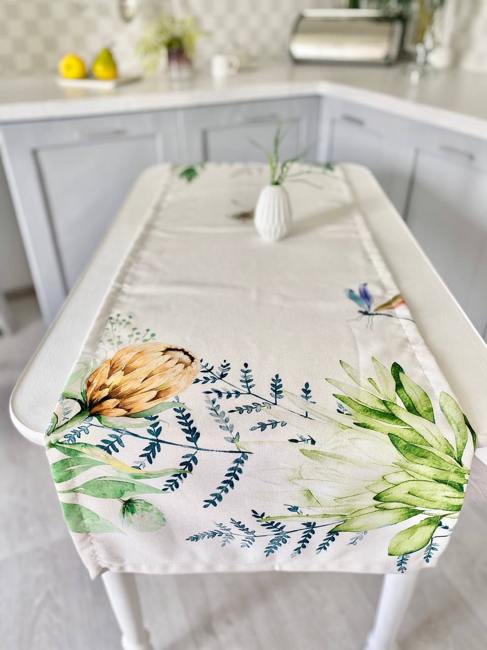 Доріжка з водовідштовхуючим покриттям MANTEL PROTEA, 40x100, Прямокутна, Квітковий, З водовідштовхуючим покриттям, 75% бавовна, 25% поліестер, Водовідштовхуючий - фото 9