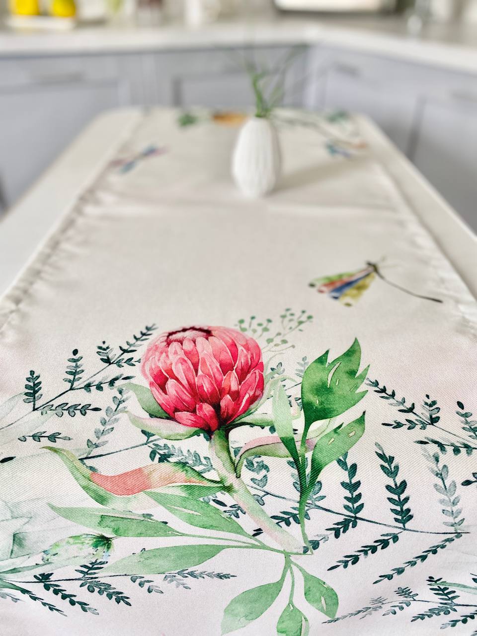 Доріжка з водовідштовхуючим покриттям MANTEL PROTEA, 40x100, Прямокутна, Квітковий, З водовідштовхуючим покриттям, 75% бавовна, 25% поліестер, Водовідштовхуючий - фото 7