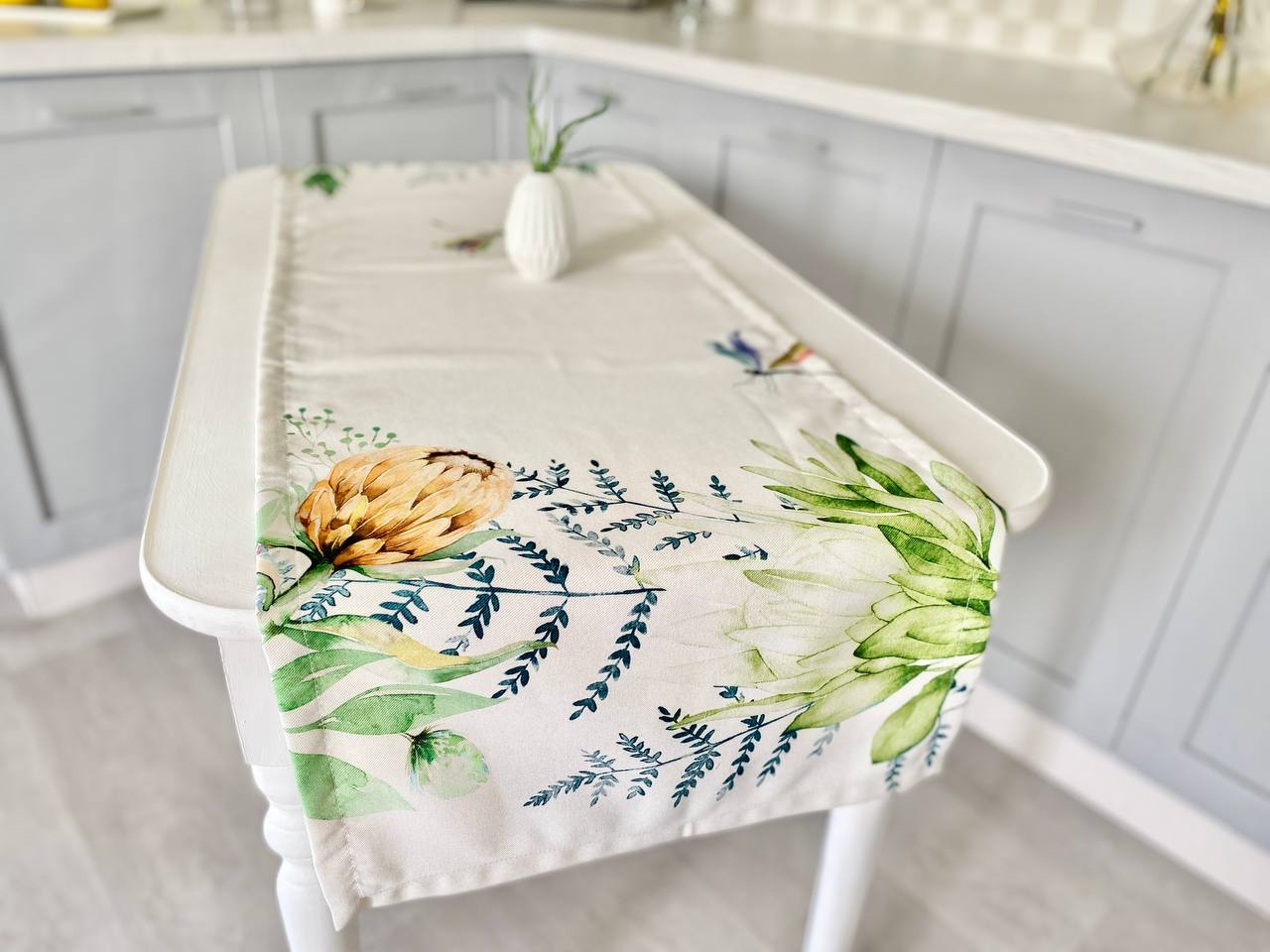 Доріжка з водовідштовхуючим покриттям MANTEL PROTEA, 40x100, Прямокутна, Квітковий, З водовідштовхуючим покриттям, 75% бавовна, 25% поліестер, Водовідштовхуючий - фото 8