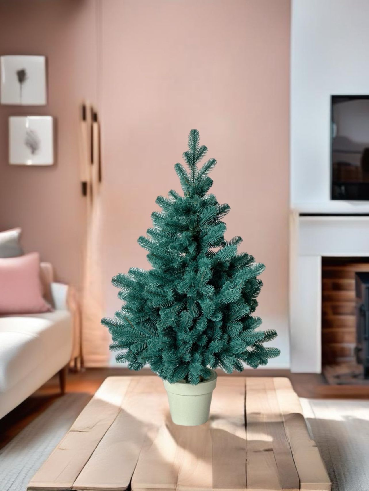 Ялинка лита в горщику, голуба POTTED TREE BLUE, 0,7 m