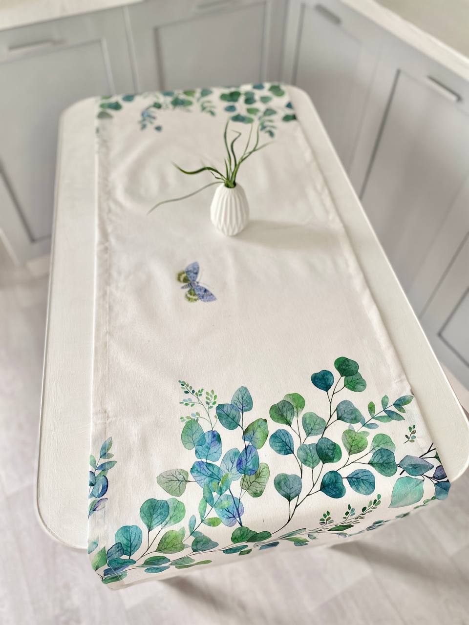 Доріжка з водовідштовхуючим покриттям MANTEL471, 45x130, Прямокутна, Квітковий, З водовідштовхуючим покриттям, 75% бавовна, 25% поліестер, Водовідштовхуючий - фото 2