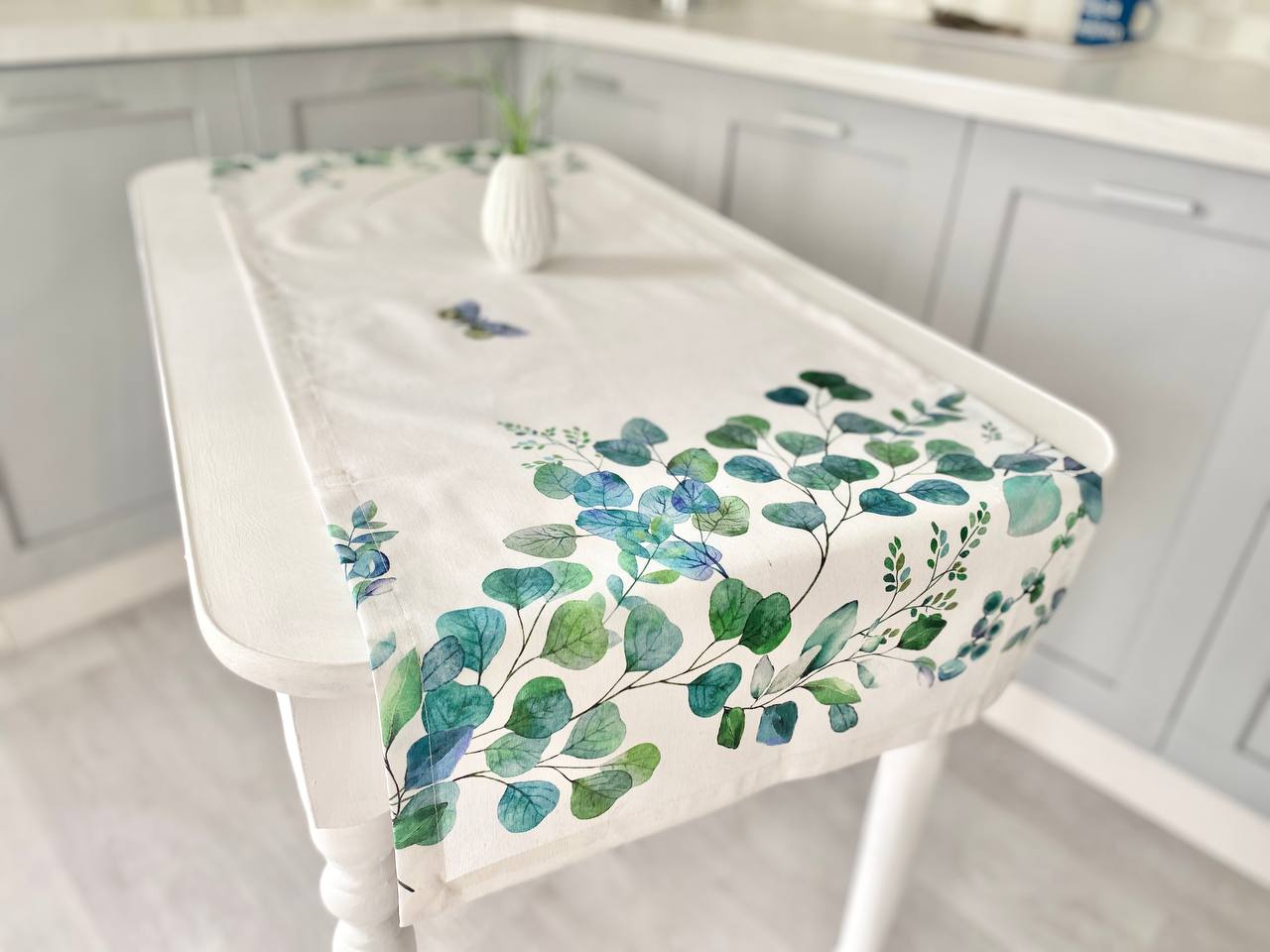 Доріжка з водовідштовхуючим покриттям MANTEL471, 45x130, Прямокутна, Квітковий, З водовідштовхуючим покриттям, 75% бавовна, 25% поліестер, Водовідштовхуючий - фото 4