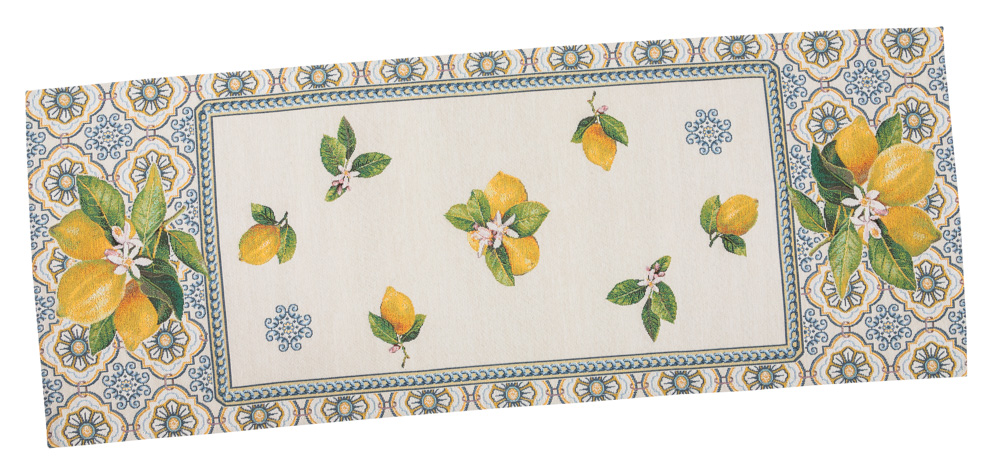 Доріжка гобеленова LIMA009 Limaso, 37x100, 100, 37, Прямокутна, Лимони, Без люрексу, 75% поліестер, 22% бавовна, 3% акрил, Гобелен - фото 2