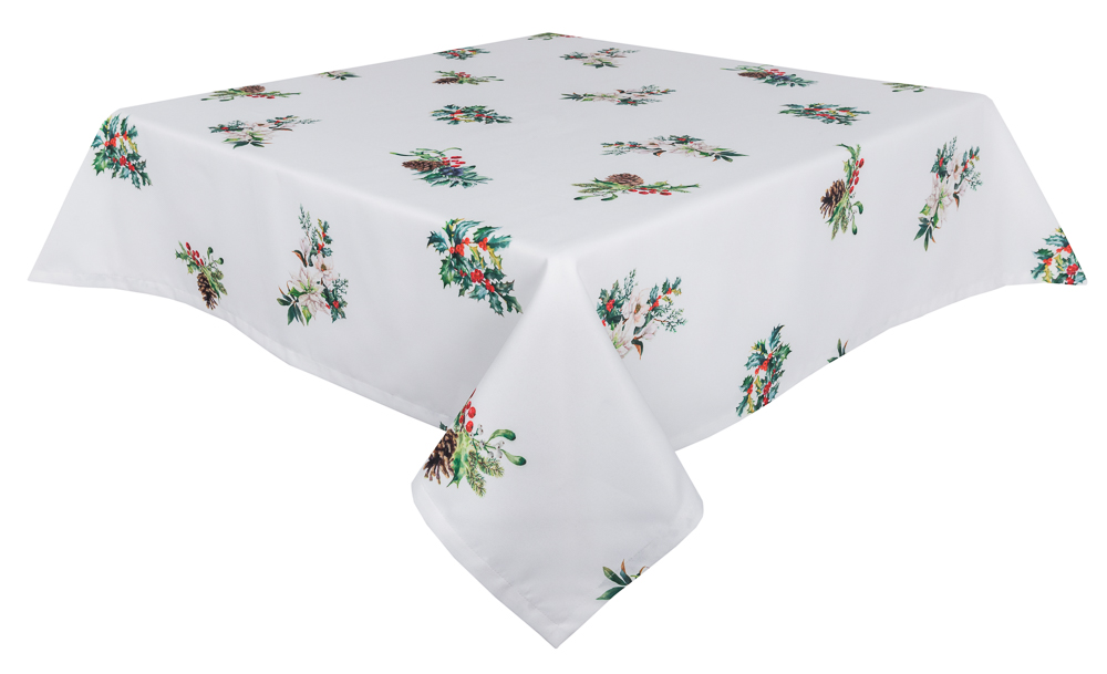 Скатертина з водовідштовхуючим покриттям NAVIDAD105, 150x150, Квадратна, Новорічний, З водовідштовхуючим покриттям, 100% поліестер