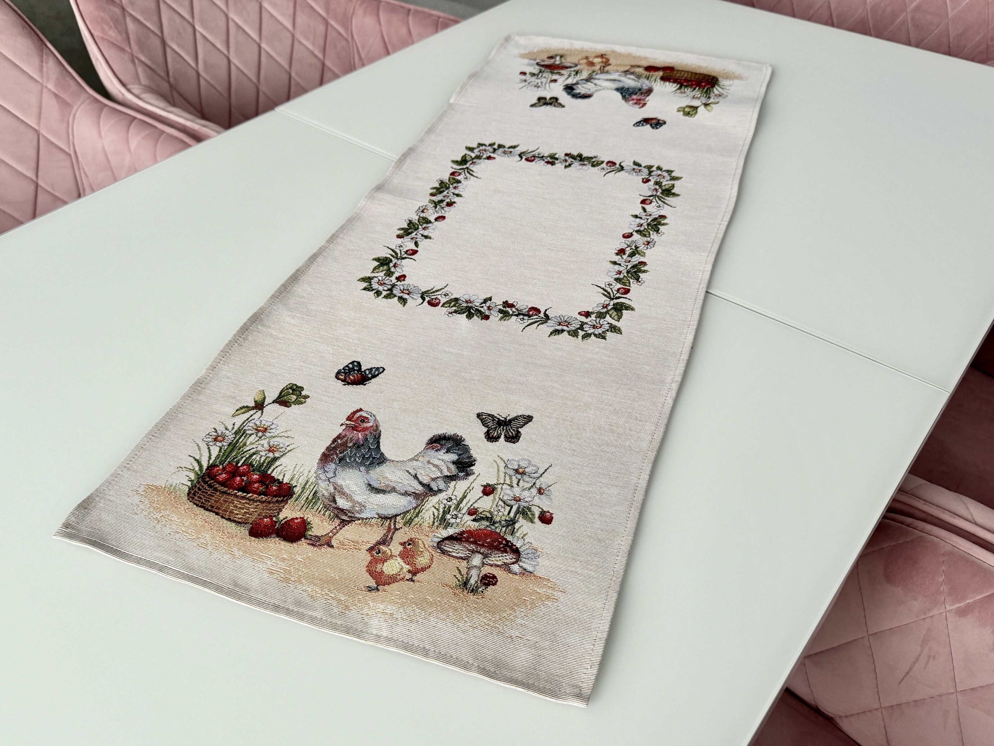 Доріжка гобеленова RUNNER1287NA Limaso, 45x140, 140, 45, Прямокутна, Осінній, Без люрексу, 75% поліестер, 22% бавовна, 3% акрил, Гобелен - фото 8