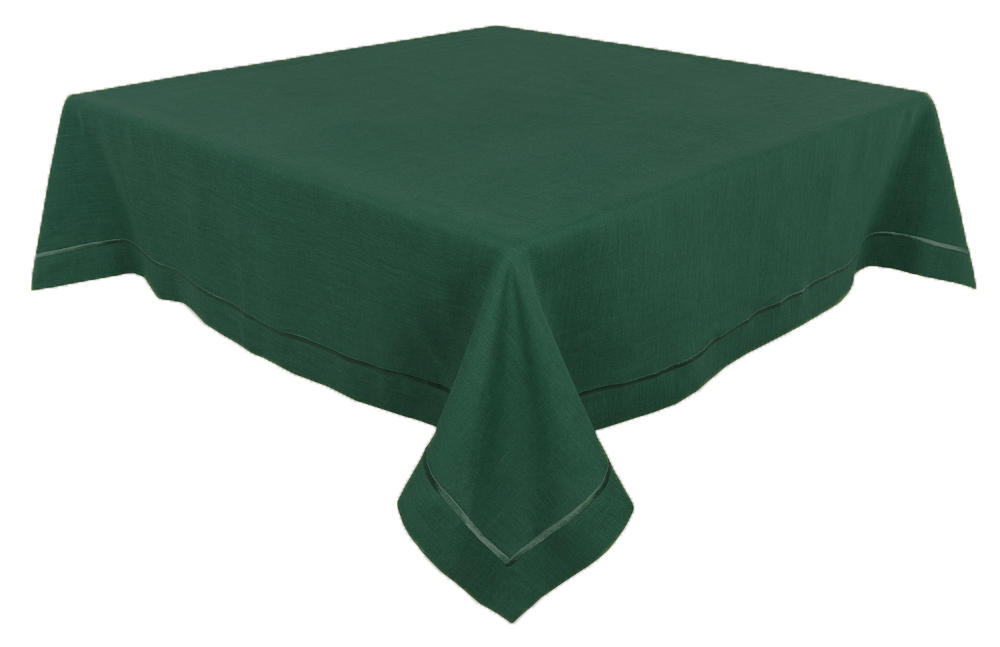 Скатертина лляна SKLB44-1, 140x240, Прямокутна, Однотонний, Вишивка, 100% льон