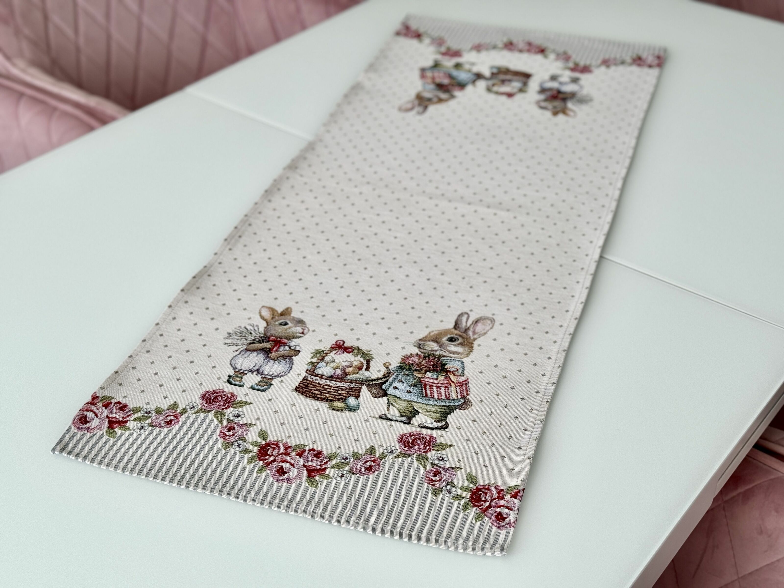 Доріжка гобеленова RUNNER1292GR Limaso, 45x140, 140, 45, Прямокутна, Великодній, Без люрексу, 75% поліестер, 22% бавовна, 3% акрил, Гобелен - фото 7