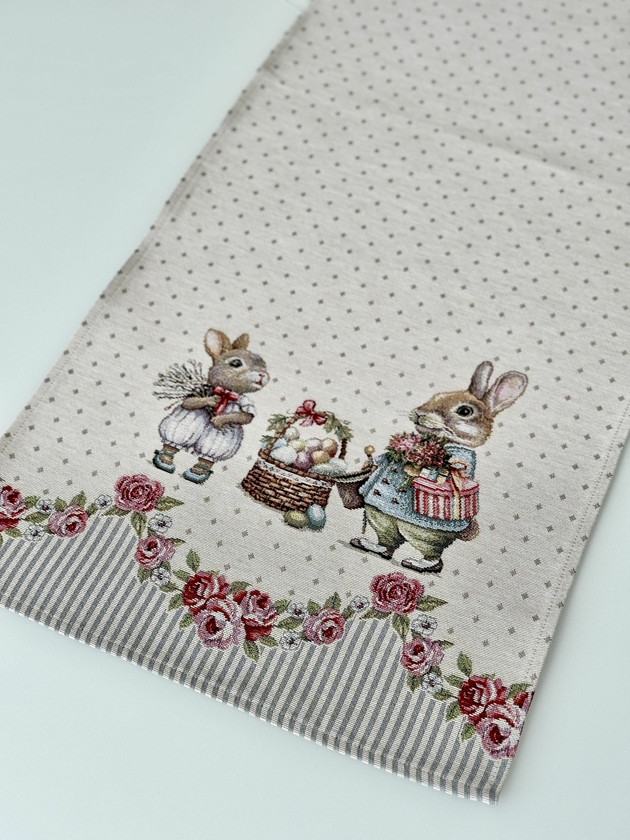 Доріжка гобеленова RUNNER1292GR Limaso, 45x140, 140, 45, Прямокутна, Великодній, Без люрексу, 75% поліестер, 22% бавовна, 3% акрил, Гобелен - фото 4