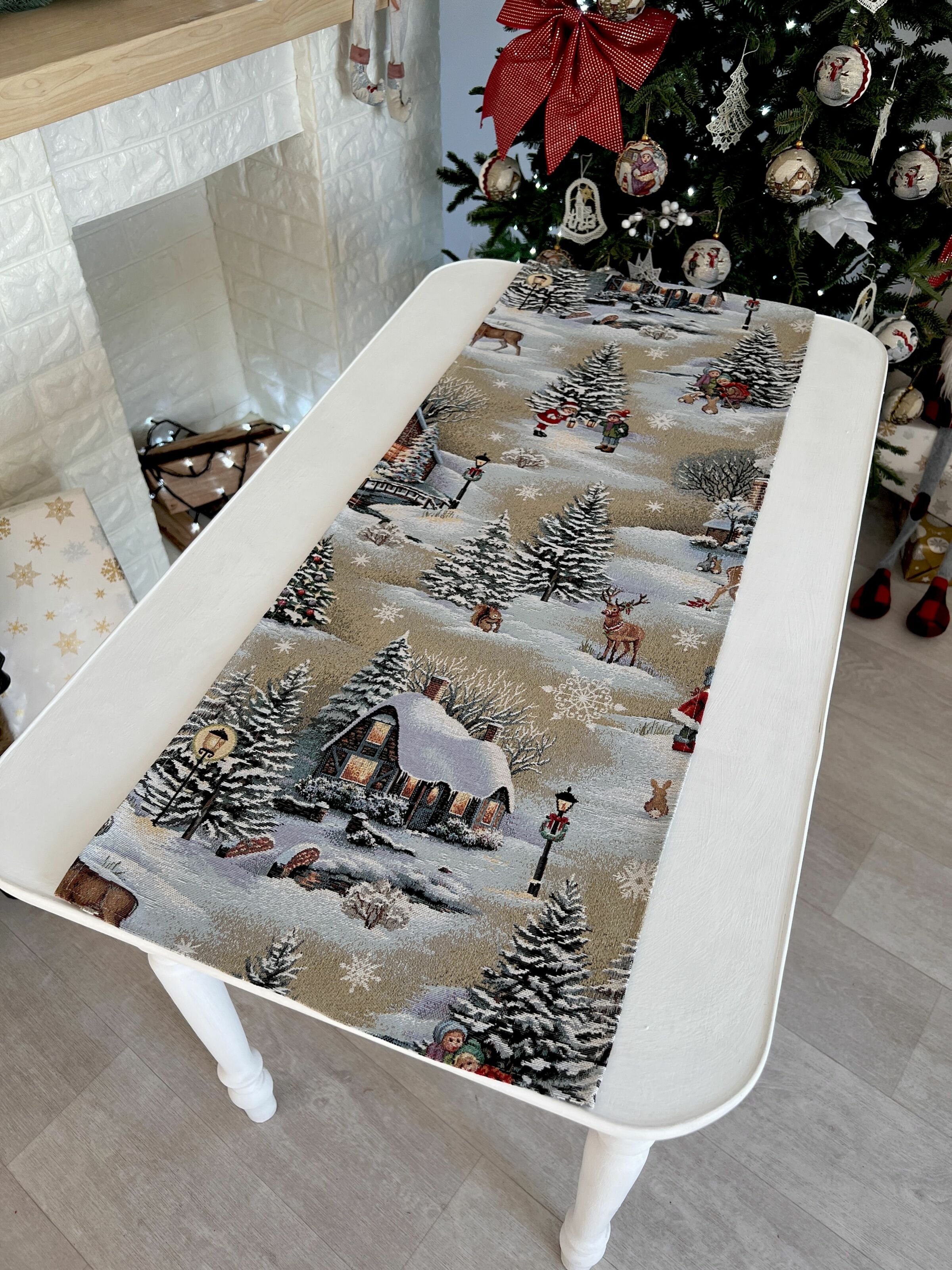 Доріжка гобеленова EDEN1267 Магія Зимового Дня Limaso, 45x140, 140, 45, Прямокутна, Новорічний, Без люрексу, 75% поліестер, 22% бавовна, 3% акрил, Гобелен - фото 6