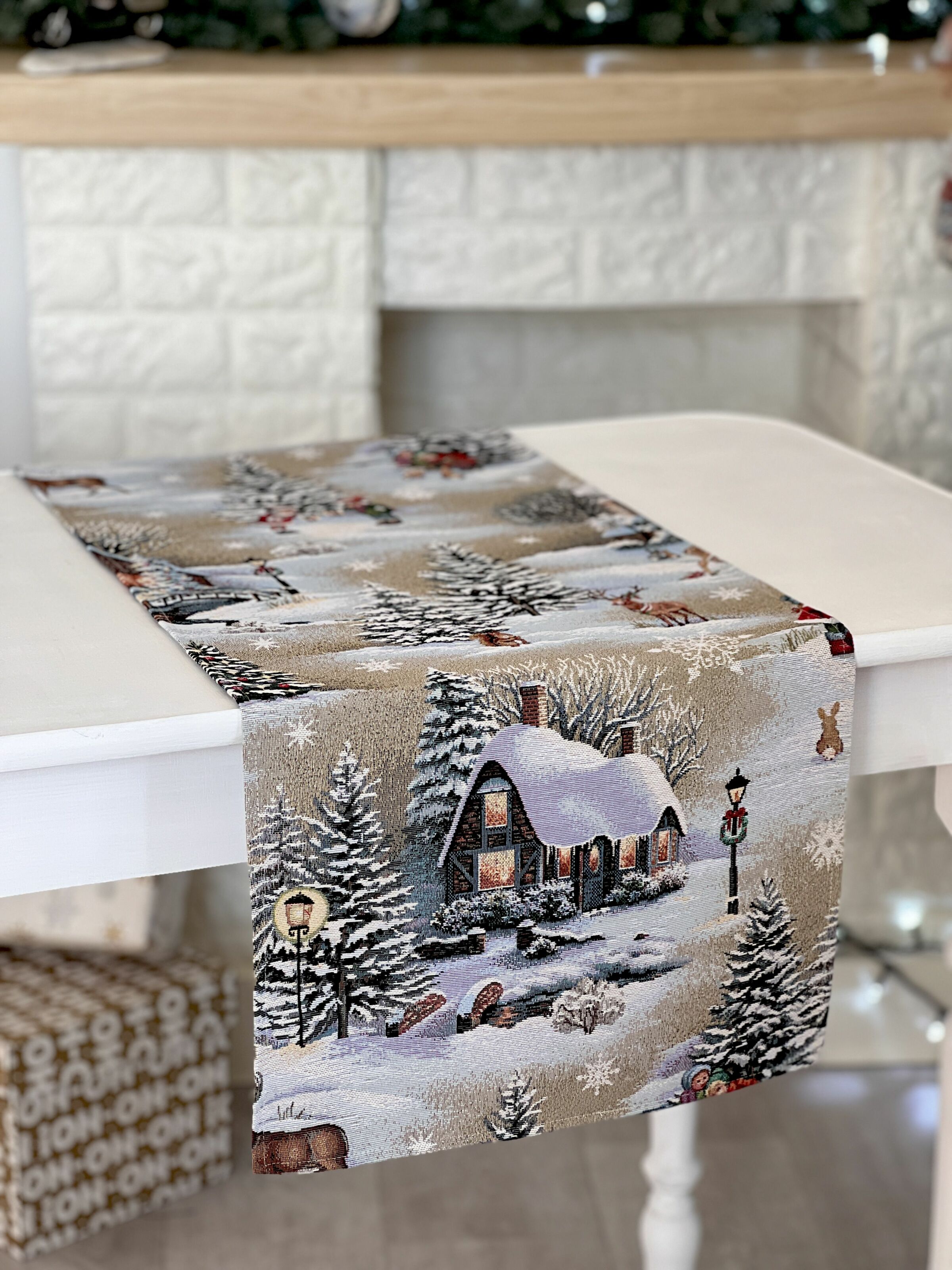 Доріжка гобеленова EDEN1267 Магія Зимового Дня Limaso, 45x140, 140, 45, Прямокутна, Новорічний, Без люрексу, 75% поліестер, 22% бавовна, 3% акрил, Гобелен - фото 8