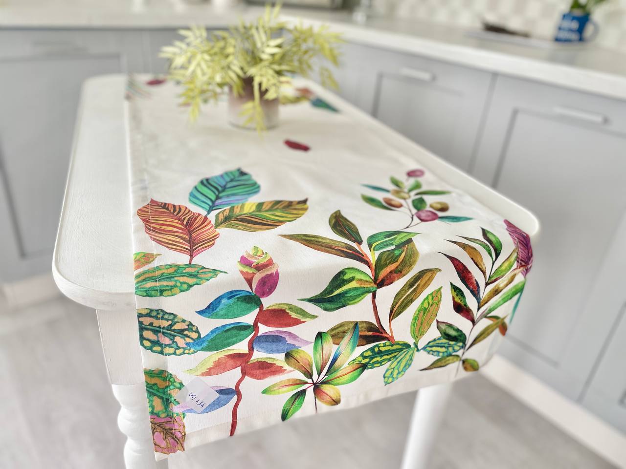 Доріжка з водовідштовхуючим покриттям MANTEL488, 45x130, Прямокутна, Квітковий, З водовідштовхуючим покриттям, 75% бавовна, 25% поліестер, Водовідштовхуючий - фото 5