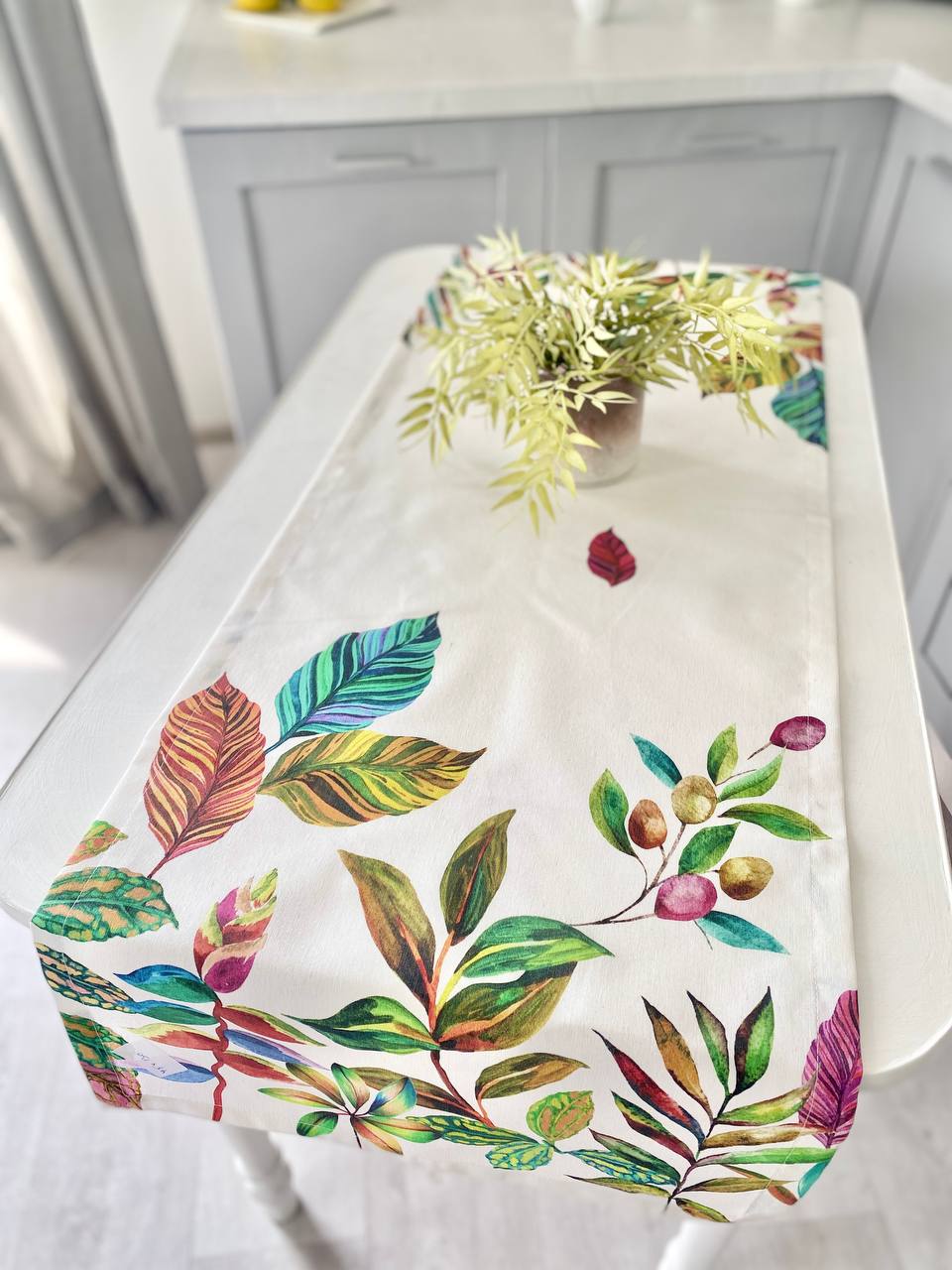 Доріжка з водовідштовхуючим покриттям MANTEL488, 45x130, Прямокутна, Квітковий, З водовідштовхуючим покриттям, 75% бавовна, 25% поліестер, Водовідштовхуючий - фото 2