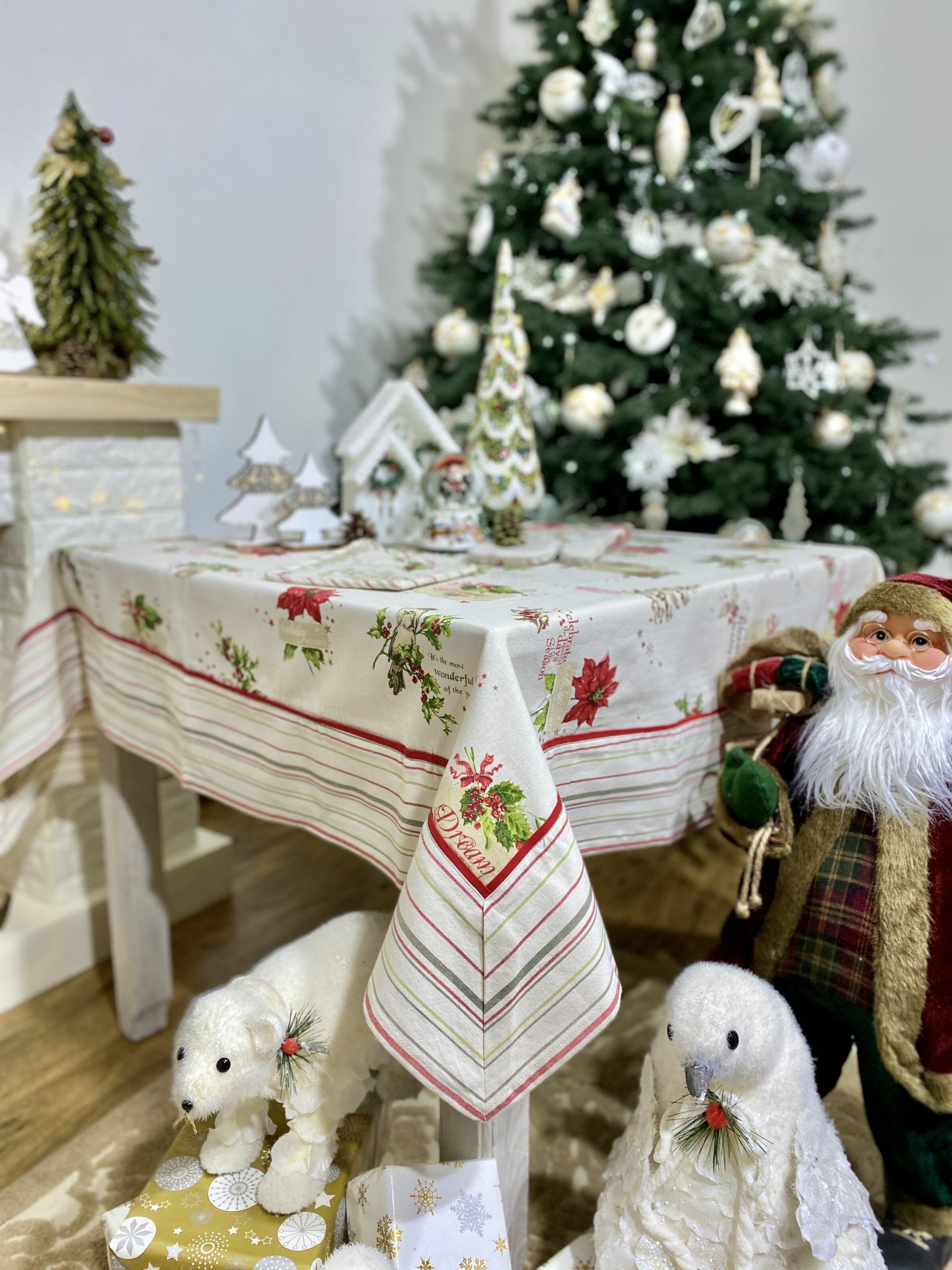 Скатертина "Holiday Wishes", 150x250, Прямокутна, Новорічний, Принт, 100% бавовна - фото 3