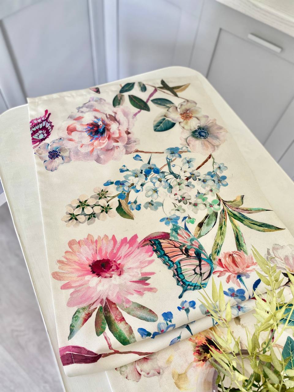 Доріжка з водовідштовхуючим покриттям MANTEL NAPOLES, 45x145, Прямокутна, Квітковий, З водовідштовхуючим покриттям, 75% бавовна, 25% поліестер, Водовідштовхуючий - фото 13