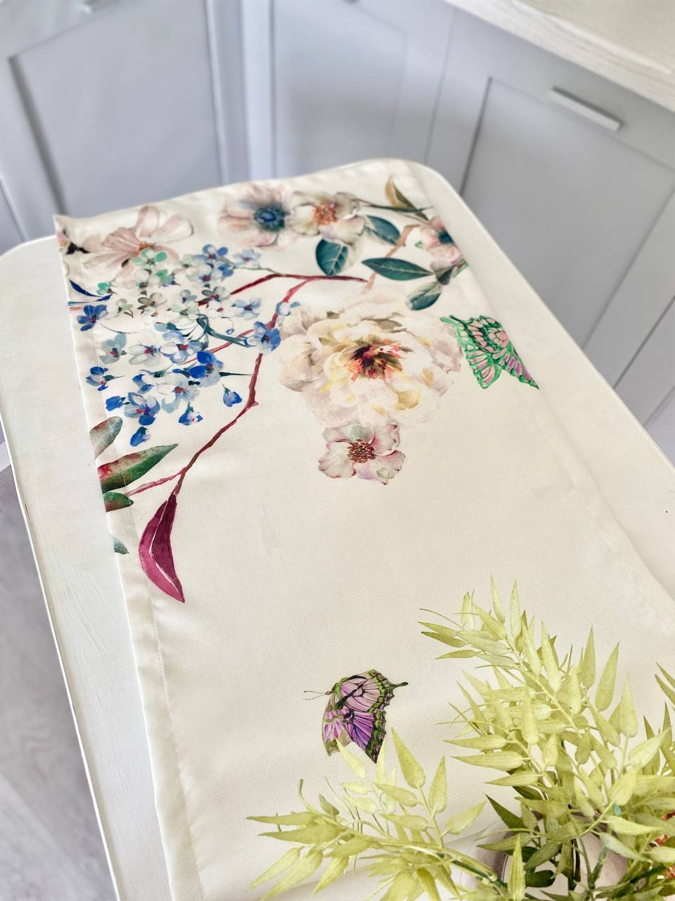 Доріжка з водовідштовхуючим покриттям MANTEL NAPOLES, 45x145, Прямокутна, Квітковий, З водовідштовхуючим покриттям, 75% бавовна, 25% поліестер, Водовідштовхуючий - фото 5
