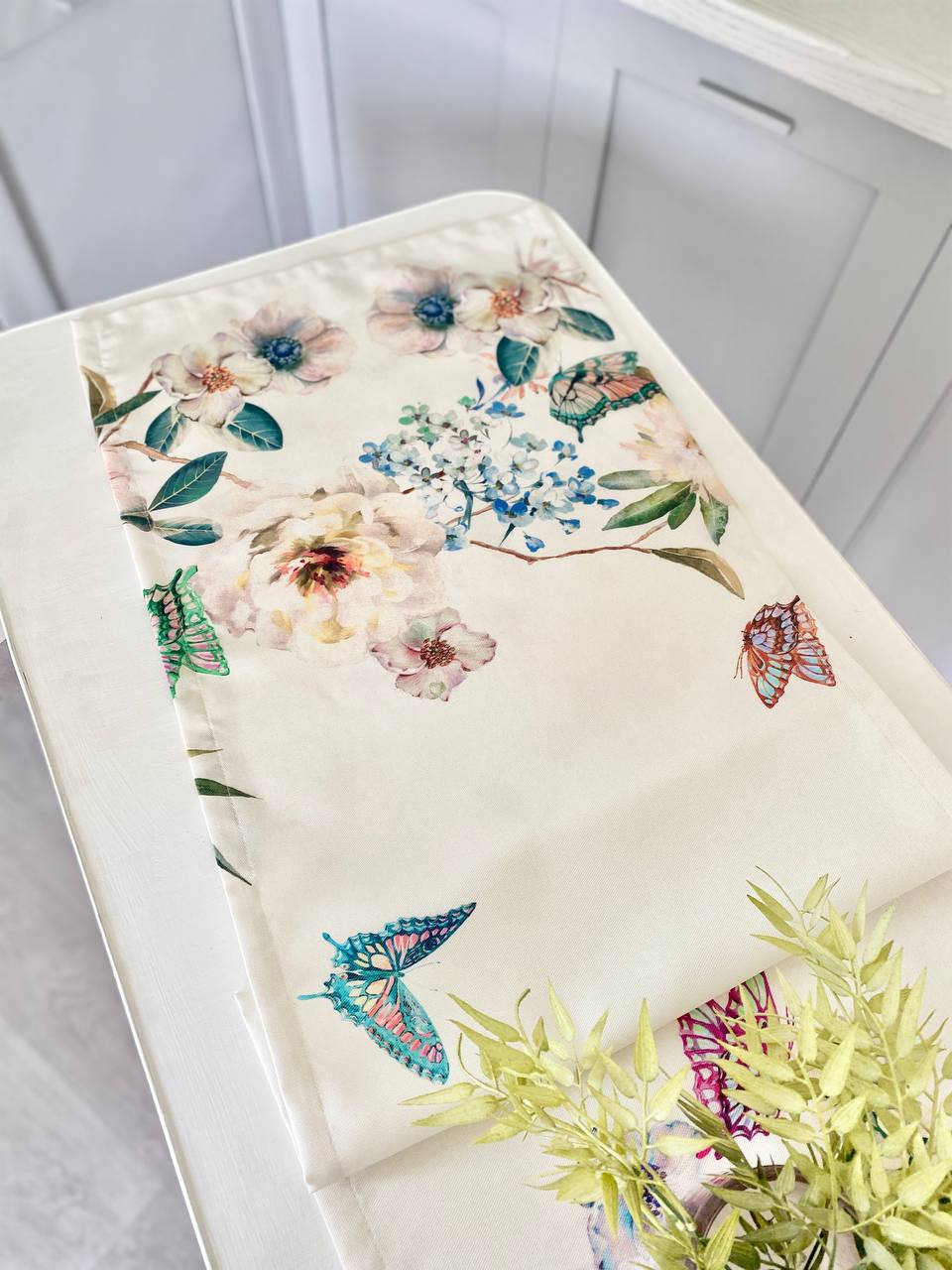 Доріжка з водовідштовхуючим покриттям MANTEL NAPOLES, 45x145, Прямокутна, Квітковий, З водовідштовхуючим покриттям, 75% бавовна, 25% поліестер, Водовідштовхуючий - фото 2