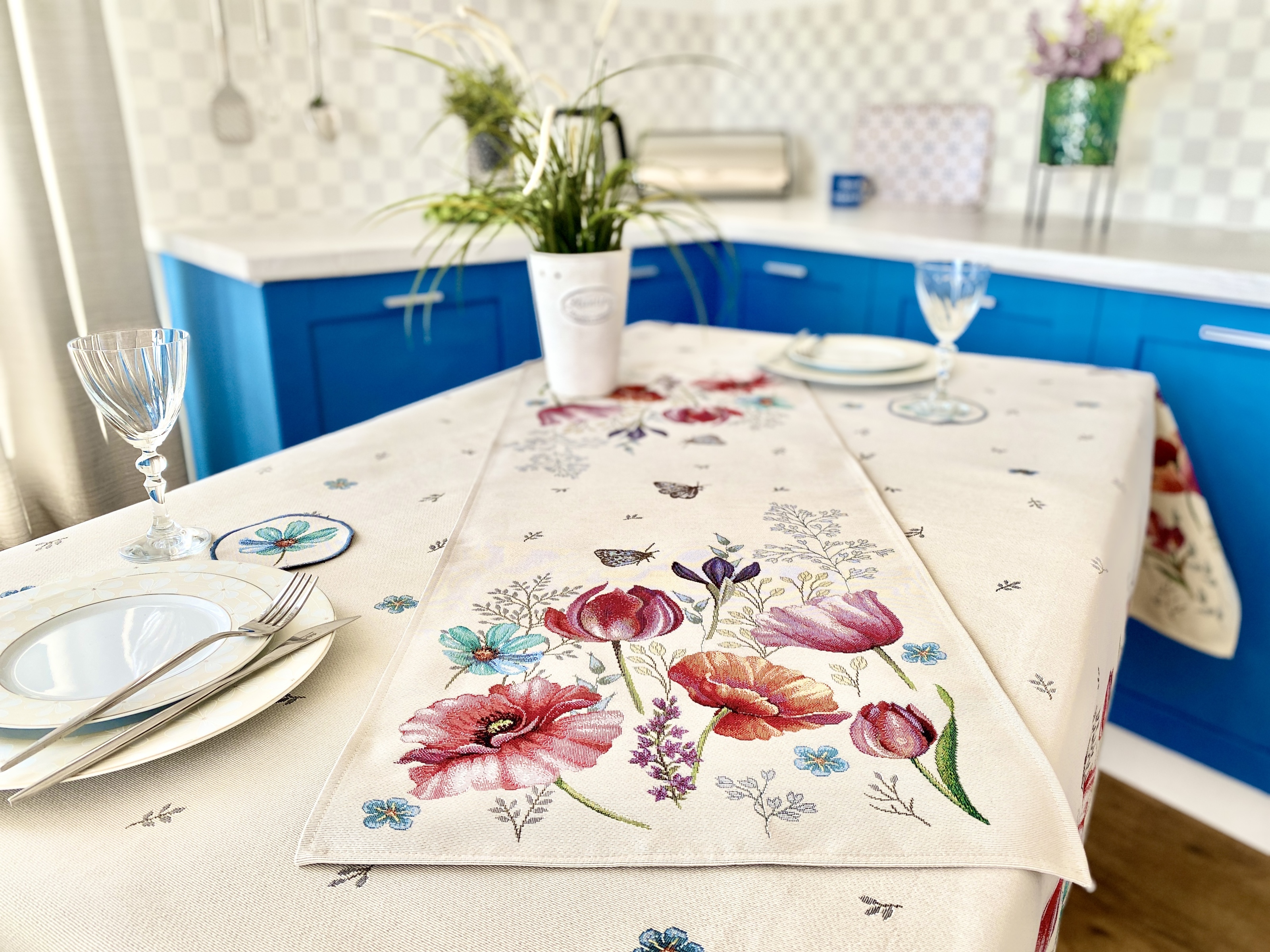 Доріжка гобеленова RUNNER1002 Limaso, 45x140, 140, 45, Прямокутна, Квітковий, Без люрексу, 75% поліестер, 22% бавовна, 3% акрил, Гобелен - фото 8