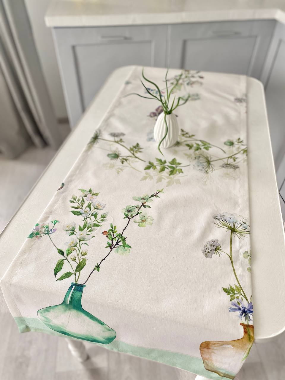 Доріжка з водовідштовхуючим покриттям MANTEL259, 45x130, Прямокутна, Квітковий, З водовідштовхуючим покриттям, 75% бавовна, 25% поліестер, Водовідштовхуючий - фото 5