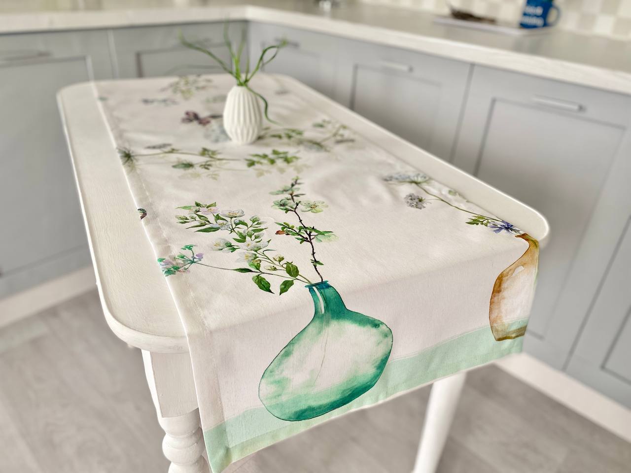 Доріжка з водовідштовхуючим покриттям MANTEL259, 45x130, Прямокутна, Квітковий, З водовідштовхуючим покриттям, 75% бавовна, 25% поліестер, Водовідштовхуючий - фото 8