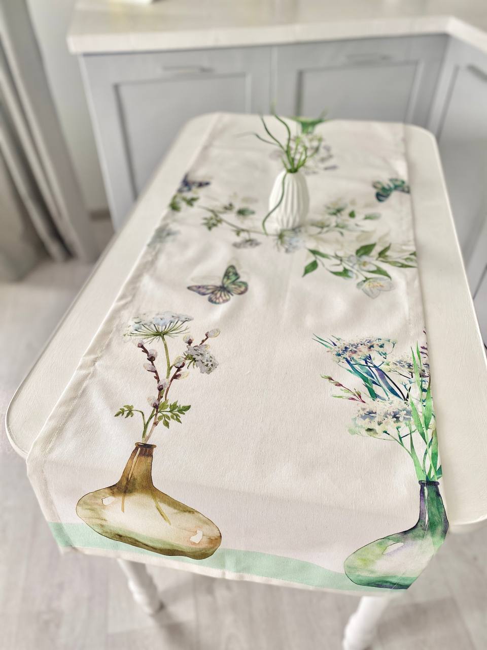 Доріжка з водовідштовхуючим покриттям MANTEL259, 45x130, Прямокутна, Квітковий, З водовідштовхуючим покриттям, 75% бавовна, 25% поліестер, Водовідштовхуючий - фото 3