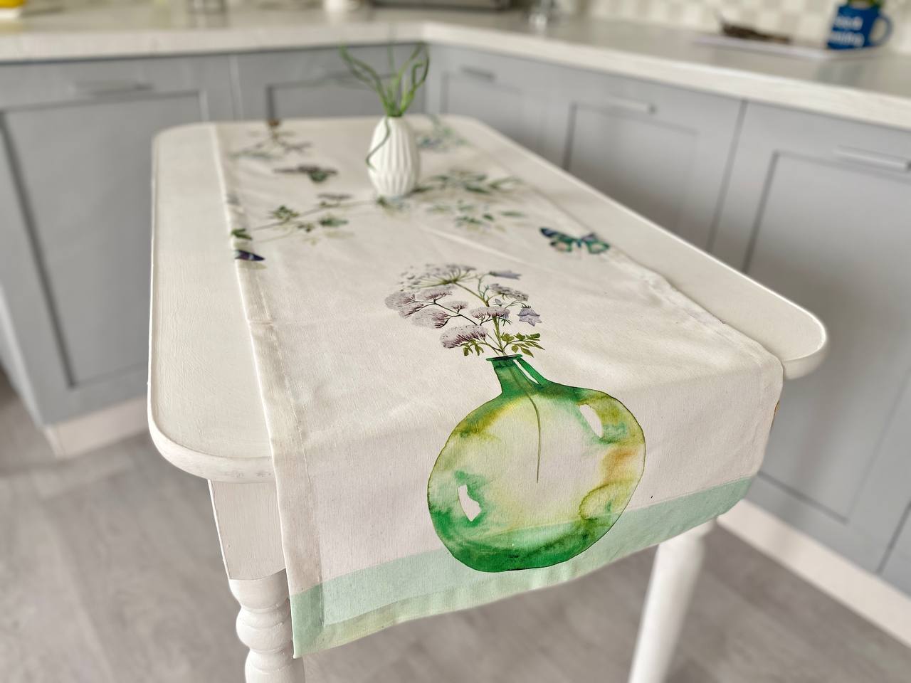 Доріжка з водовідштовхуючим покриттям MANTEL259, 45x130, Прямокутна, Квітковий, З водовідштовхуючим покриттям, 75% бавовна, 25% поліестер, Водовідштовхуючий - фото 7