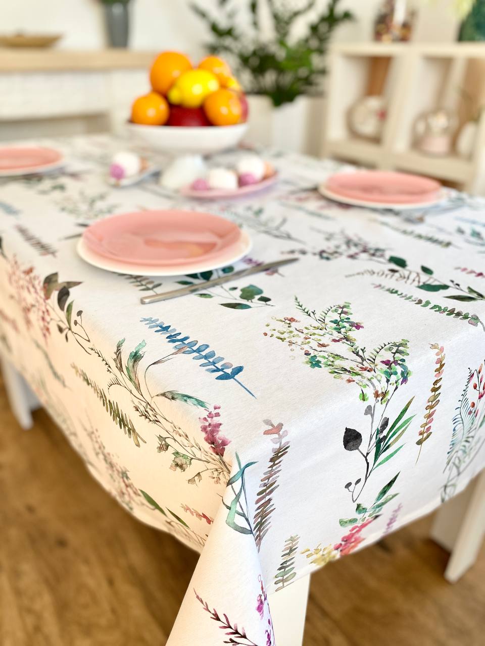 Скатертина з водовідштовхуючим покриттям MANTEL470, 130x130, Прямокутна, Квітковий, З водовідштовхуючим покриттям, 75% бавовна, 25% поліестер, Водовідштовхуючий - фото 8