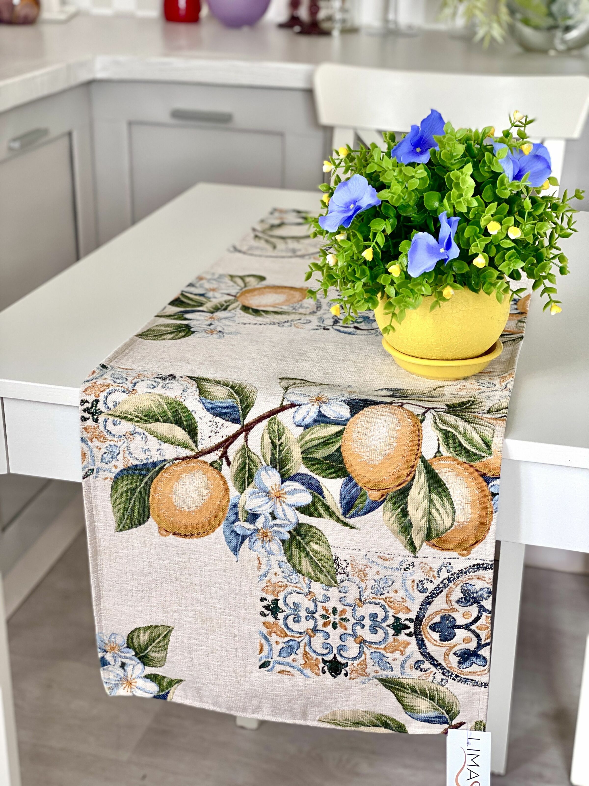 Доріжка гобеленова ALLOVER34395 Limaso, 37x100, 100, 37, Прямокутна, Лимони, З мікрофіброю, 74% поліестер, 23% бавовна, 3% акрил, Гобелен - фото 7