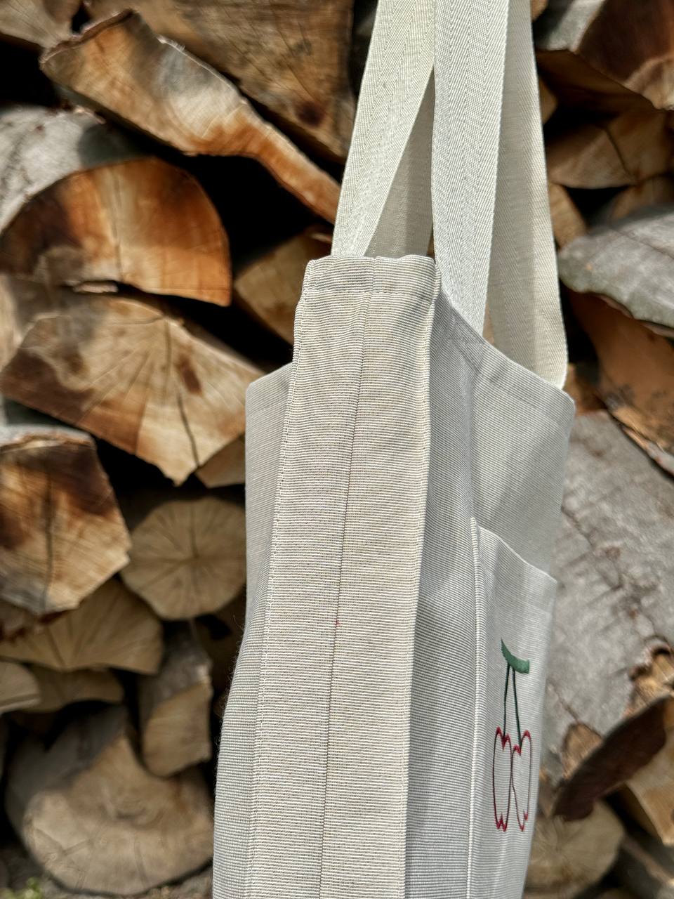 Сумка гобеленова CHERRY-SM35 (34x35) Limaso, 34x35, Прямокутна, Фруктовий, Вишивка, 60% поліестер, 24% бавовна, 16% акрил, Гобелен - фото 2