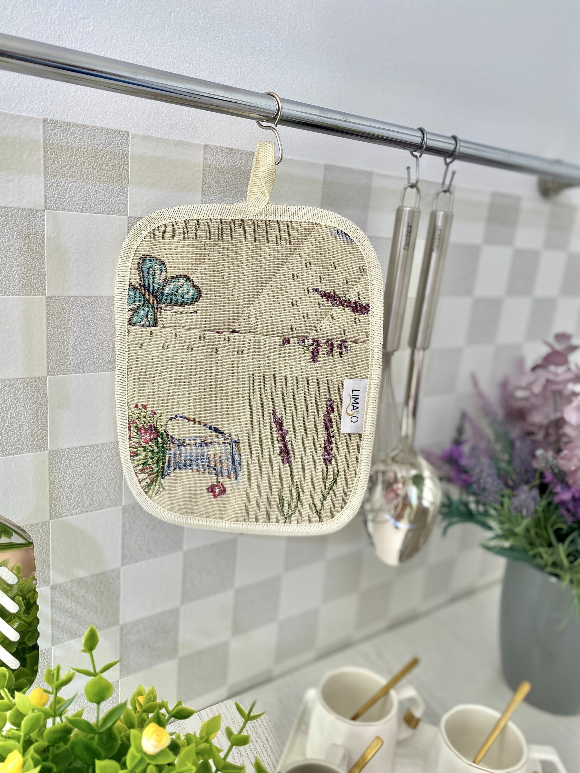 Прихватка кухонна гобеленова PKG21-17 Limaso, 17x25, Прямокутна, Повсякденний, Без люрексу, 75% поліестер, 22% бавовна, 3% акрил, Гобелен - фото 2