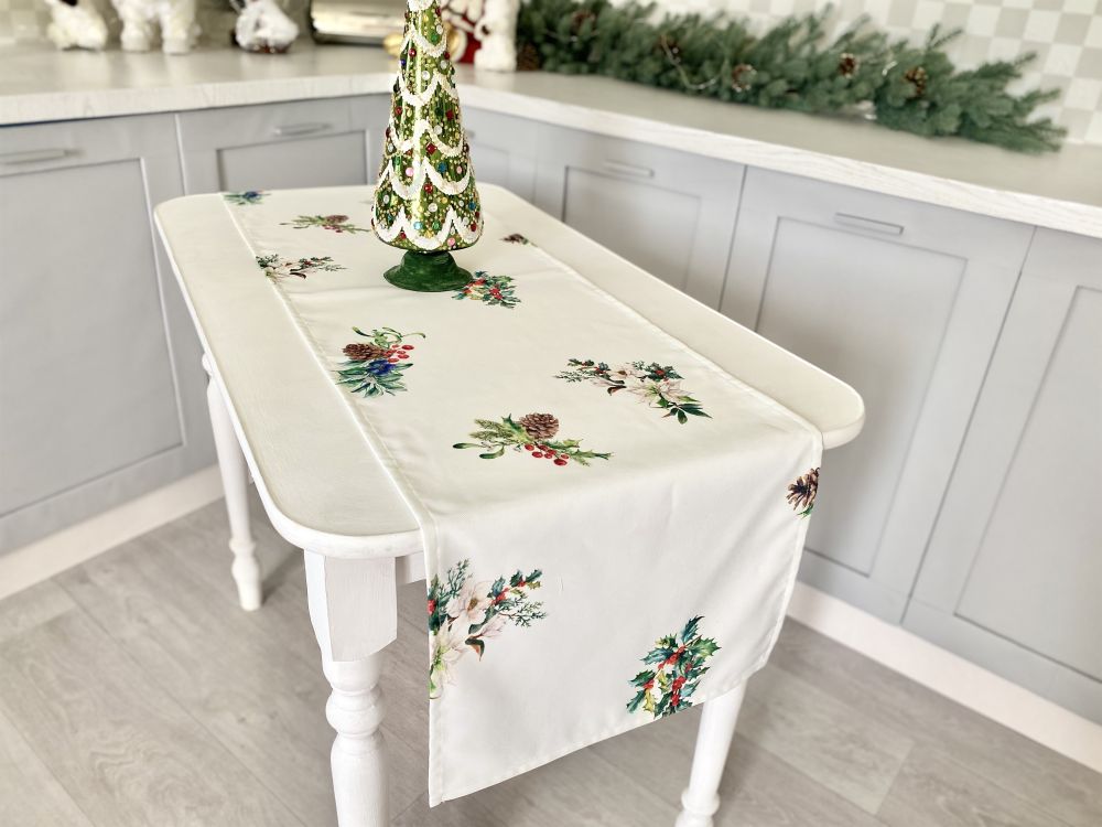 Доріжка з водовідштовхуючим покриттям NAVIDAD105, 40x155, Прямокутна, Новорічний, З водовідштовхуючим покриттям, 100% поліестер - фото 9