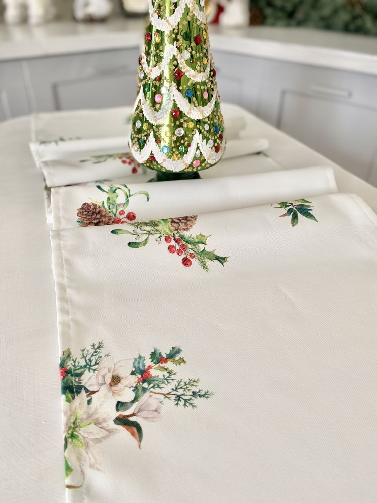 Доріжка з водовідштовхуючим покриттям NAVIDAD105, 40x155, Прямокутна, Новорічний, З водовідштовхуючим покриттям, 100% поліестер - фото 7