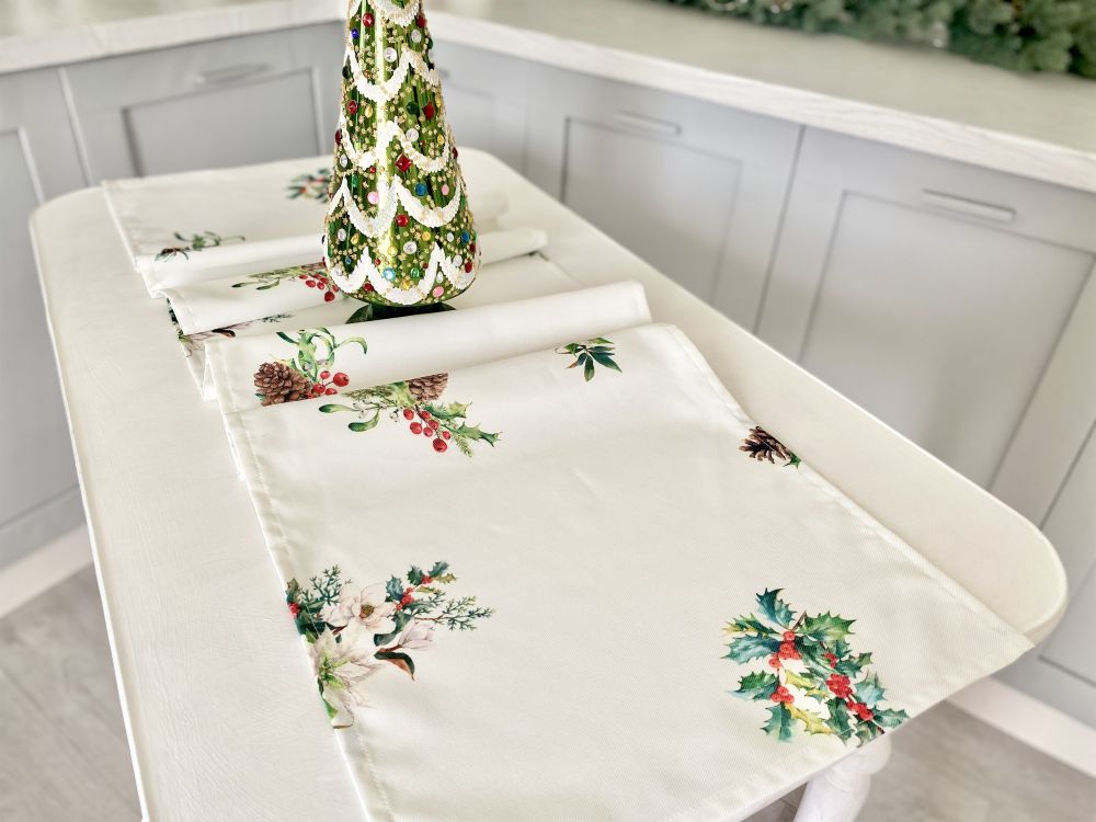 Доріжка з водовідштовхуючим покриттям NAVIDAD105, 40x155, Прямокутна, Новорічний, З водовідштовхуючим покриттям, 100% поліестер - фото 8
