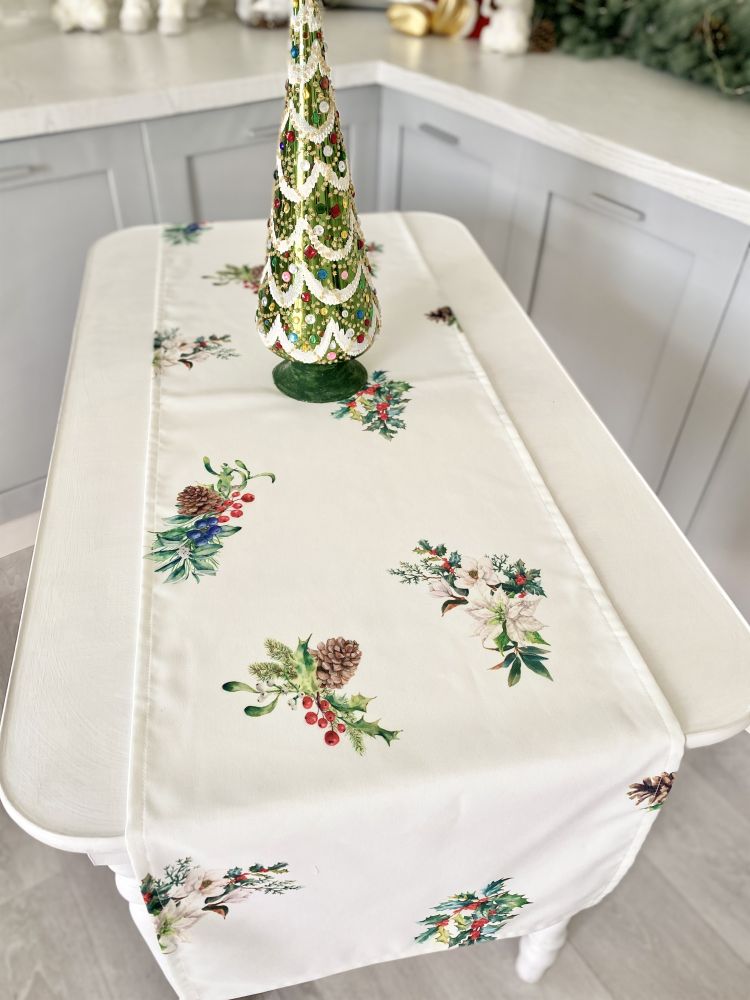 Доріжка з водовідштовхуючим покриттям NAVIDAD105, 40x155, Прямокутна, Новорічний, З водовідштовхуючим покриттям, 100% поліестер - фото 3