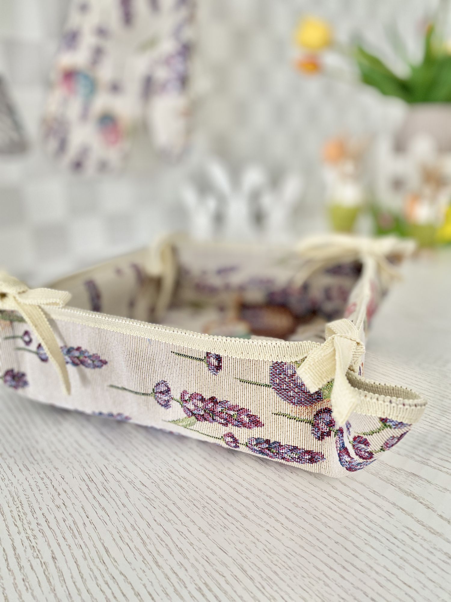 Хлібничка гобеленова EDEN1018B Limaso, 20x20x8, Квадратна, Великодній, Без люрексу, 75% поліестер, 22% бавовна, 3% акрил, Гобелен - фото 4