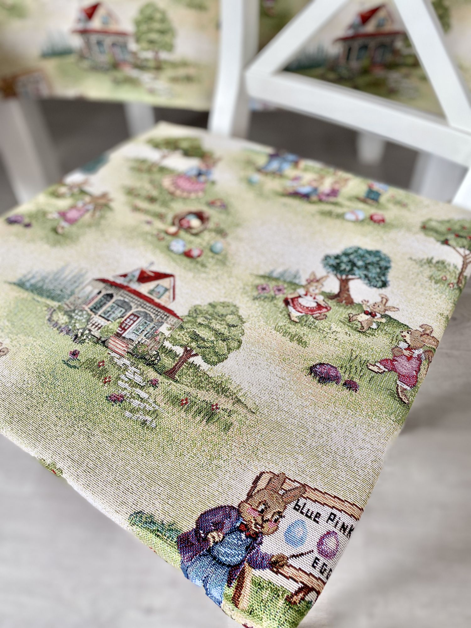 Подушка на стілець гобеленова EDEN1184 Limaso, 40x40, Квадратна, Великодній, Без люрексу, 75% поліестер, 22% бавовна, 3% акрил, Гобелен - фото 3