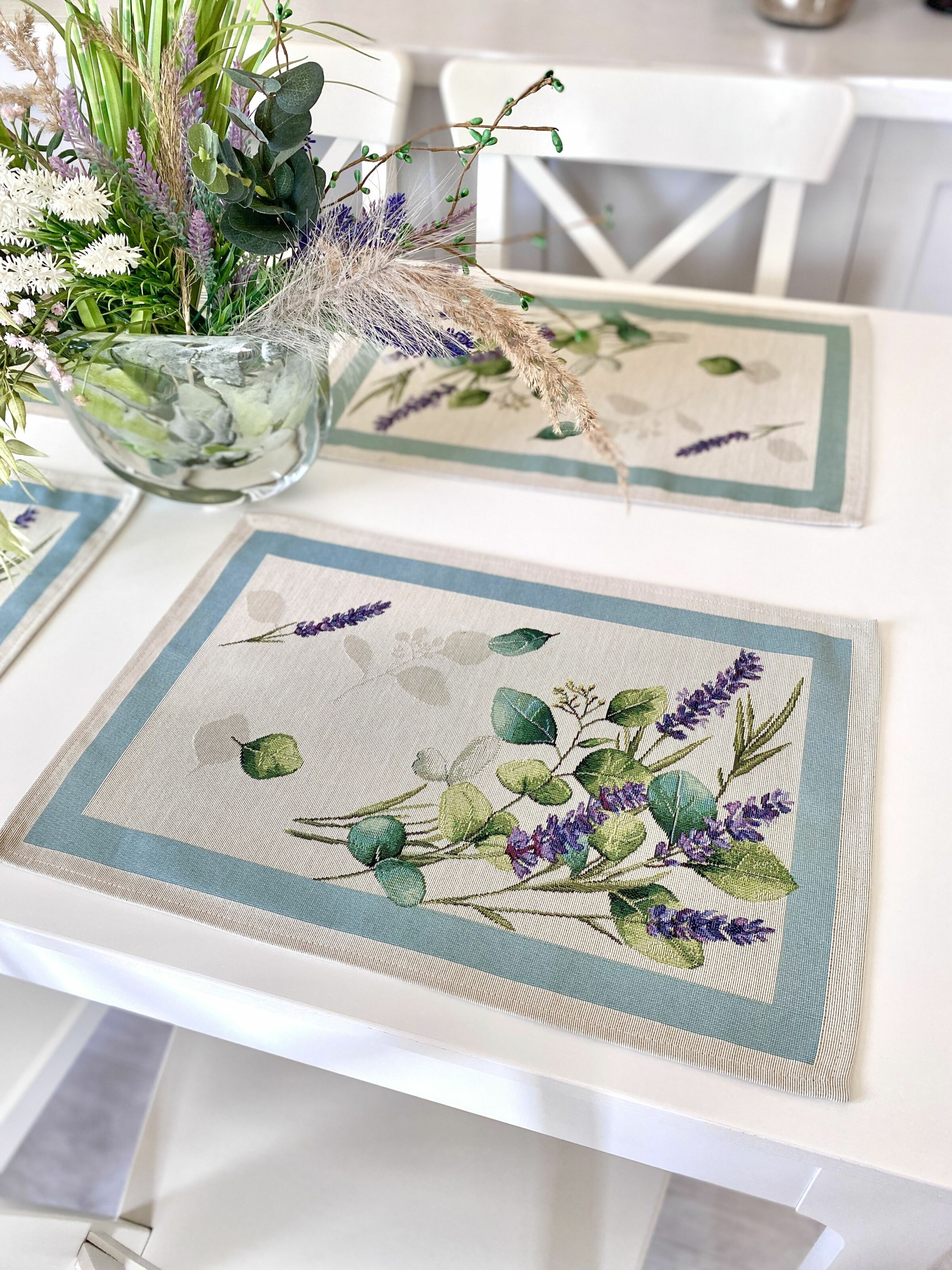 Серветка гобеленова DENTATA Limaso, 33x45, Прямокутна, Квітковий, Без люрексу, 60% поліестер, 24% бавовна, 16% акрил, Гобелен - фото 5