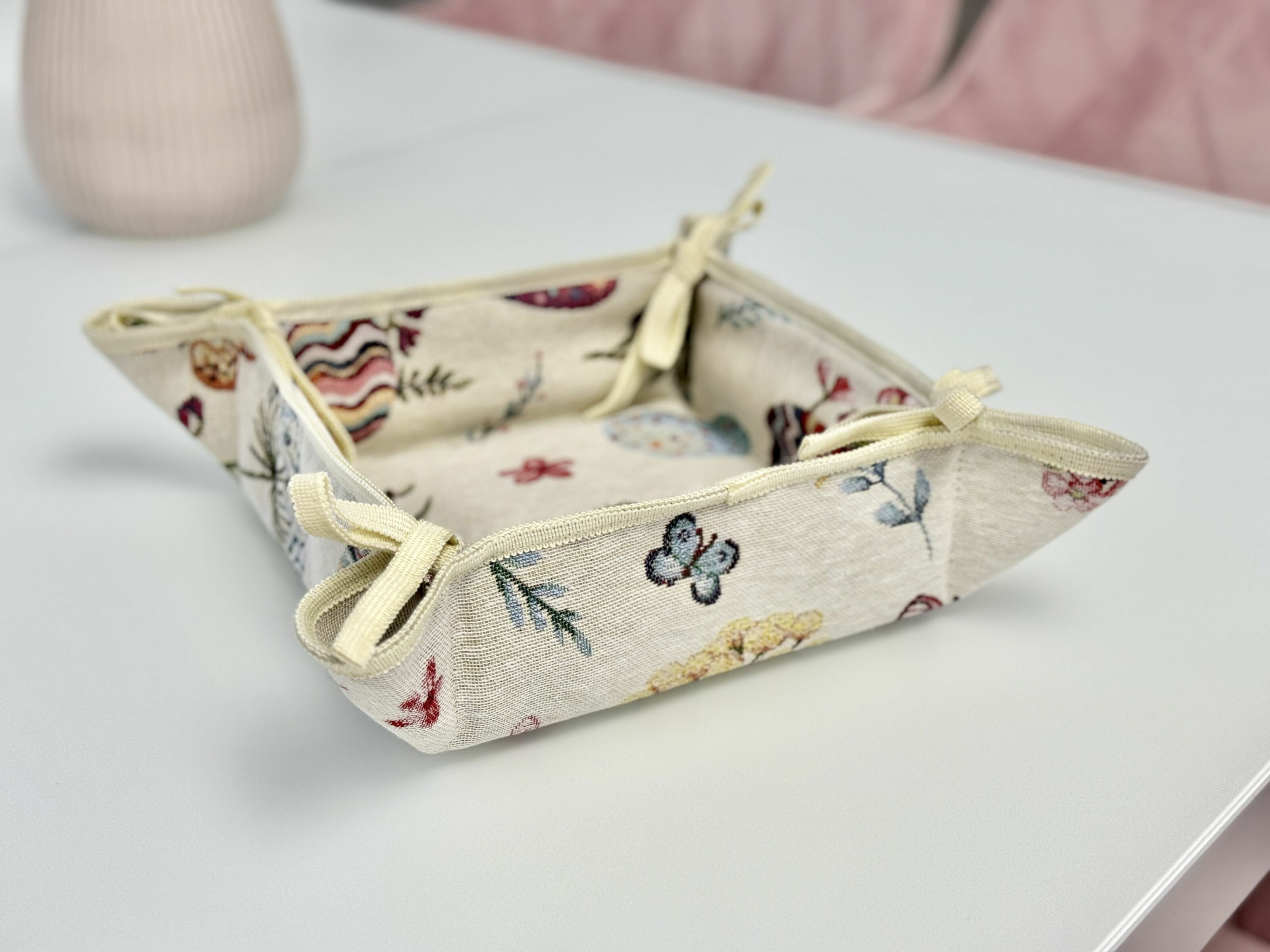 Хлібничка гобеленова EDEN FLY Limaso, 20x20x8, Квадратна, Великодній, Без люрексу, 40% поліестер, 60% бавовна, Гобелен - фото 5