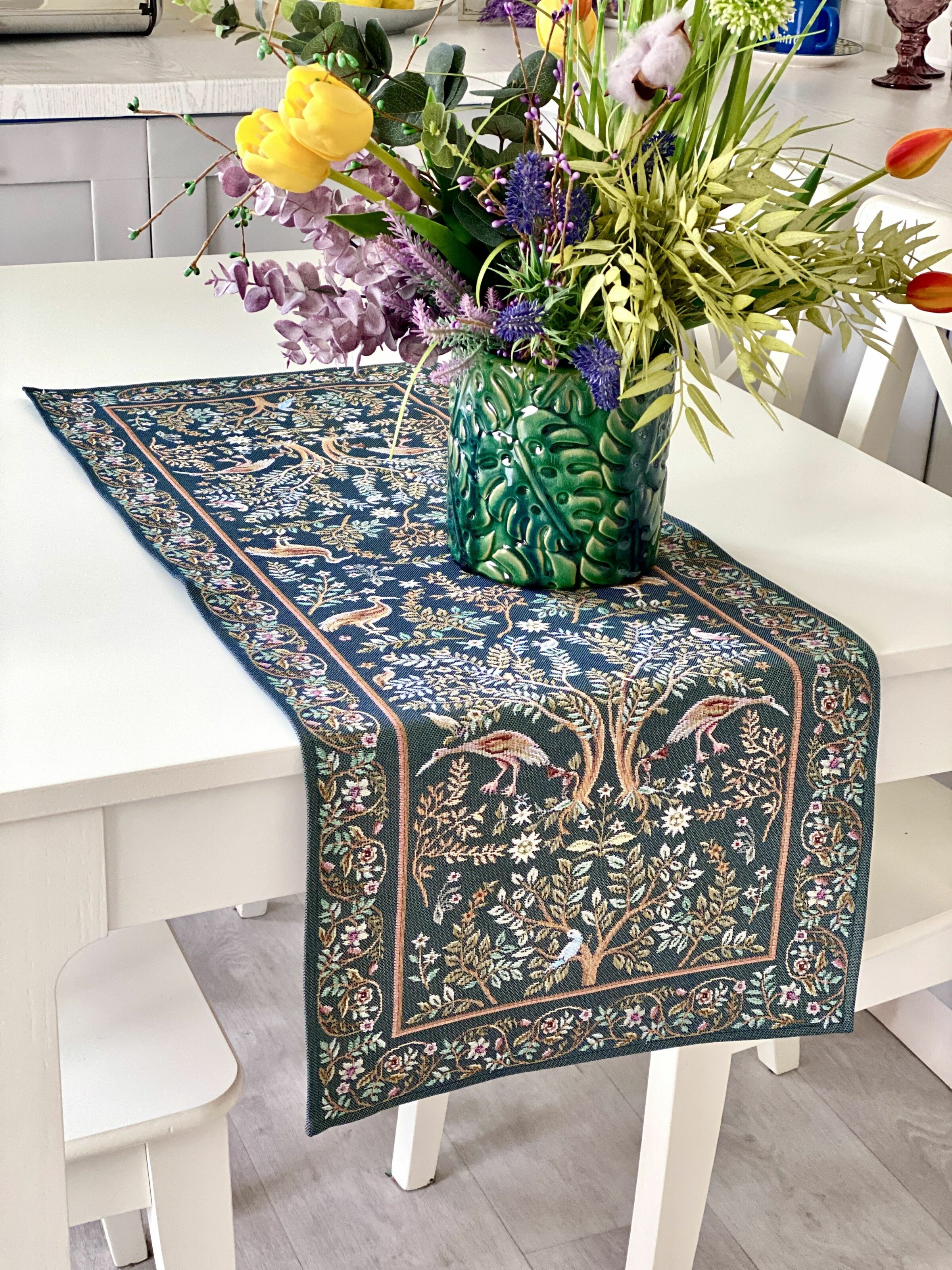Доріжка гобеленова RUNNER1342VEO Limaso, 45x140, 140, 45, Прямокутна, Класичний, Без люрексу, 75% поліестер, 22% бавовна, 3% акрил, Гобелен - фото 3
